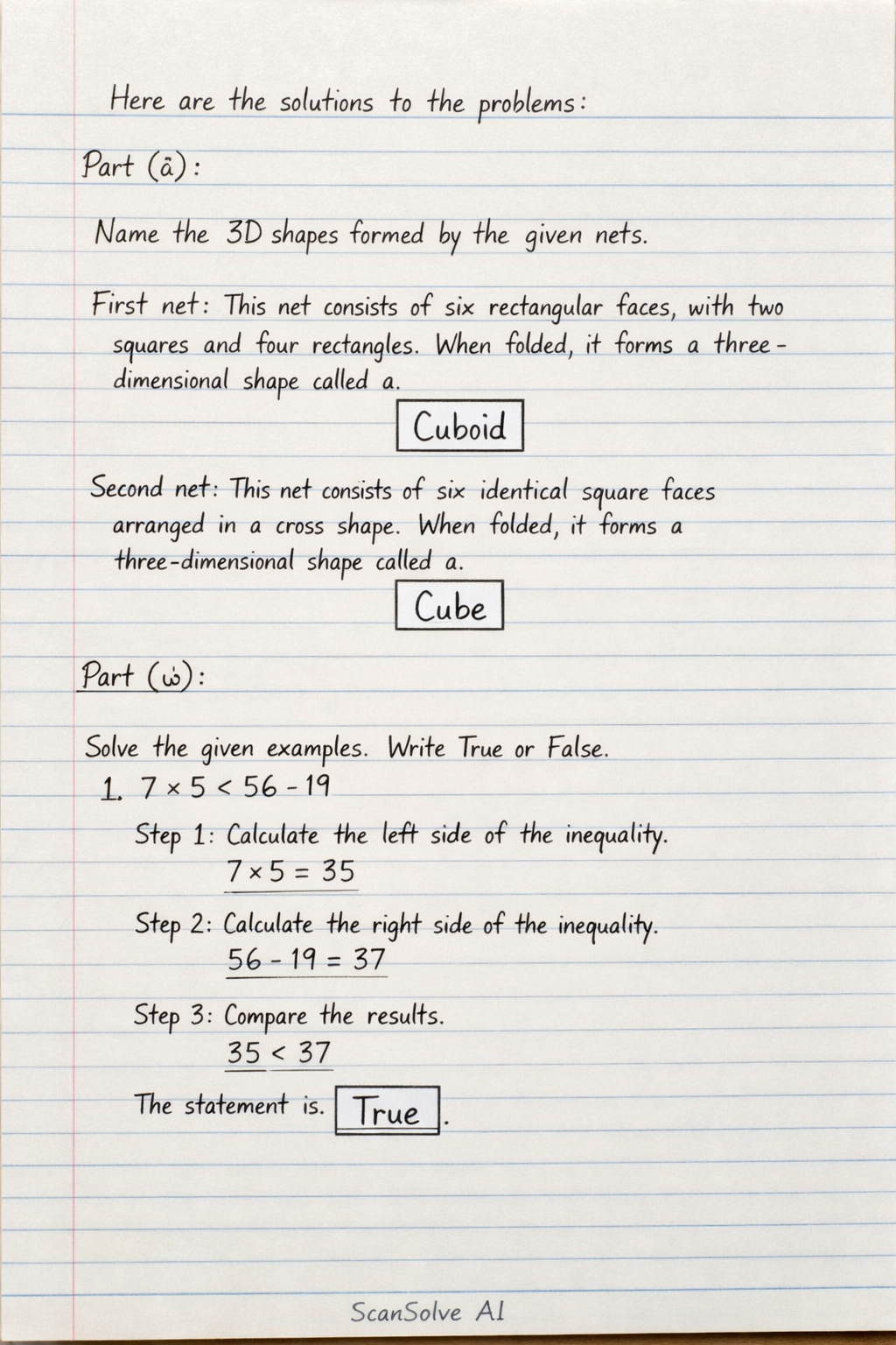 Handwritten step-by-step solution preview