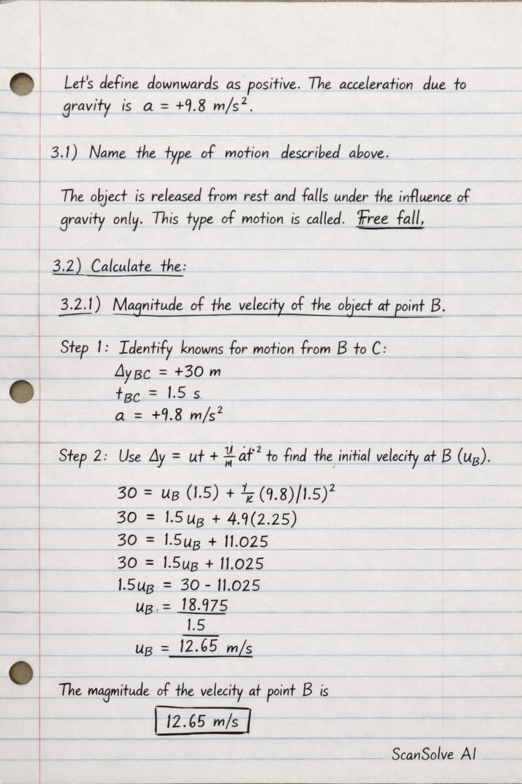 Handwritten step-by-step solution preview