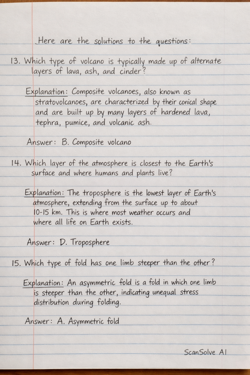 Handwritten step-by-step solution