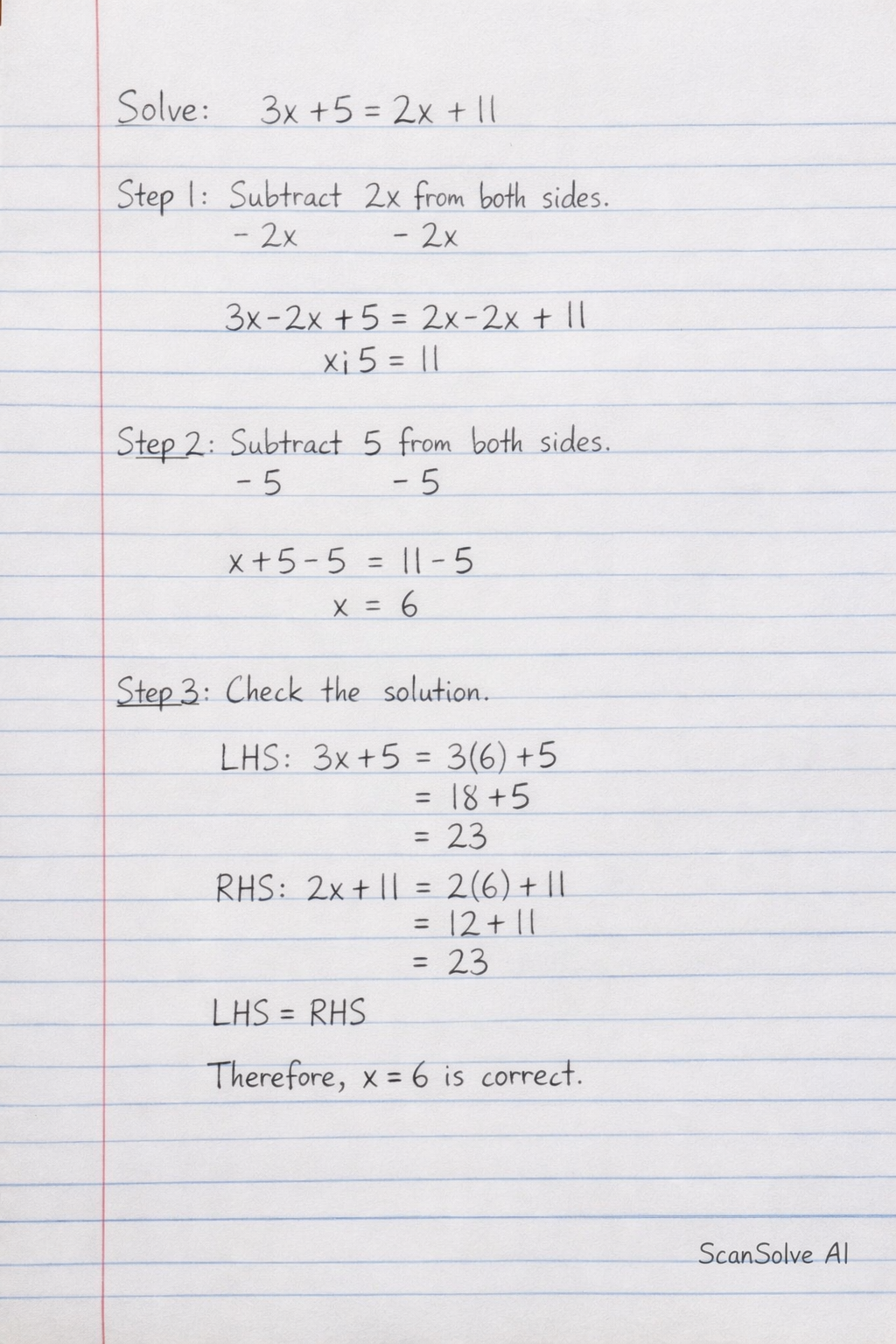 Handwritten step-by-step solution preview