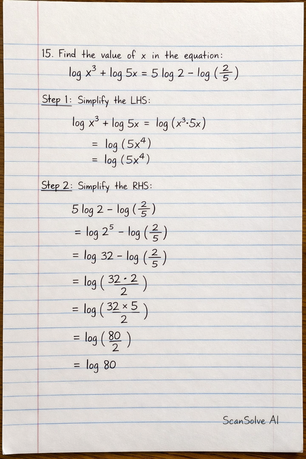 Handwritten step-by-step solution preview
