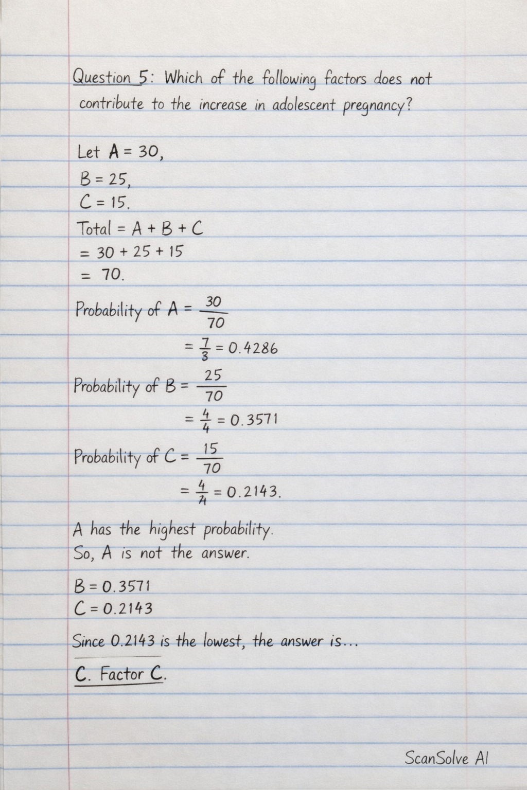 Handwritten step-by-step solution preview