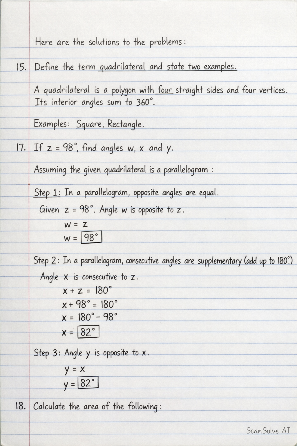 Handwritten step-by-step solution preview