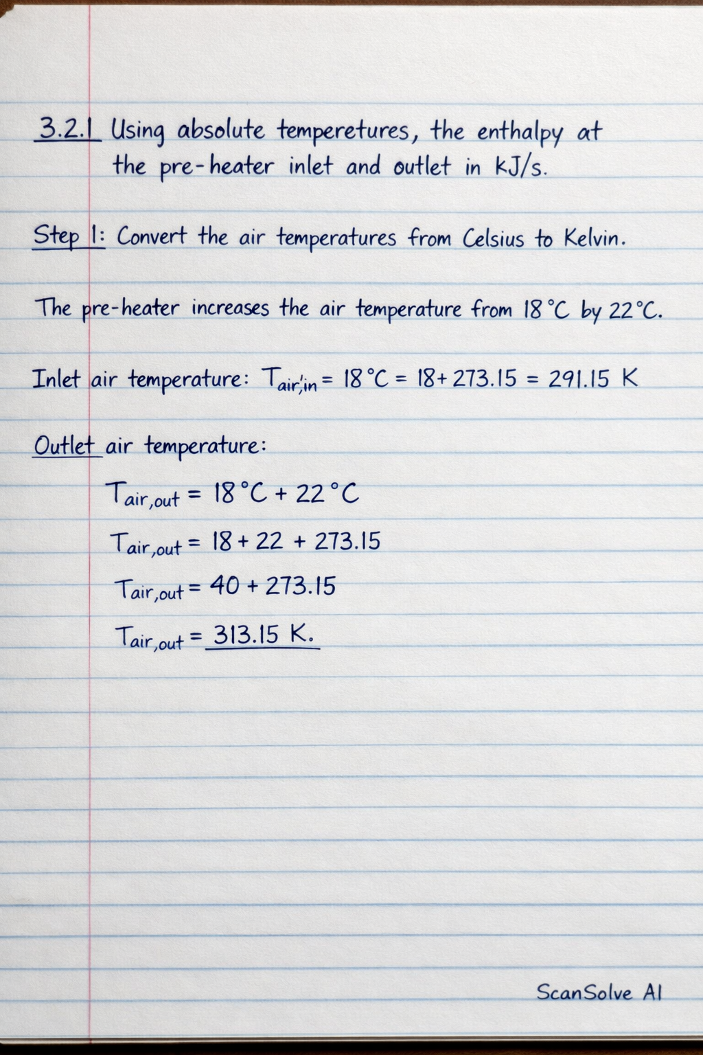 Handwritten step-by-step solution