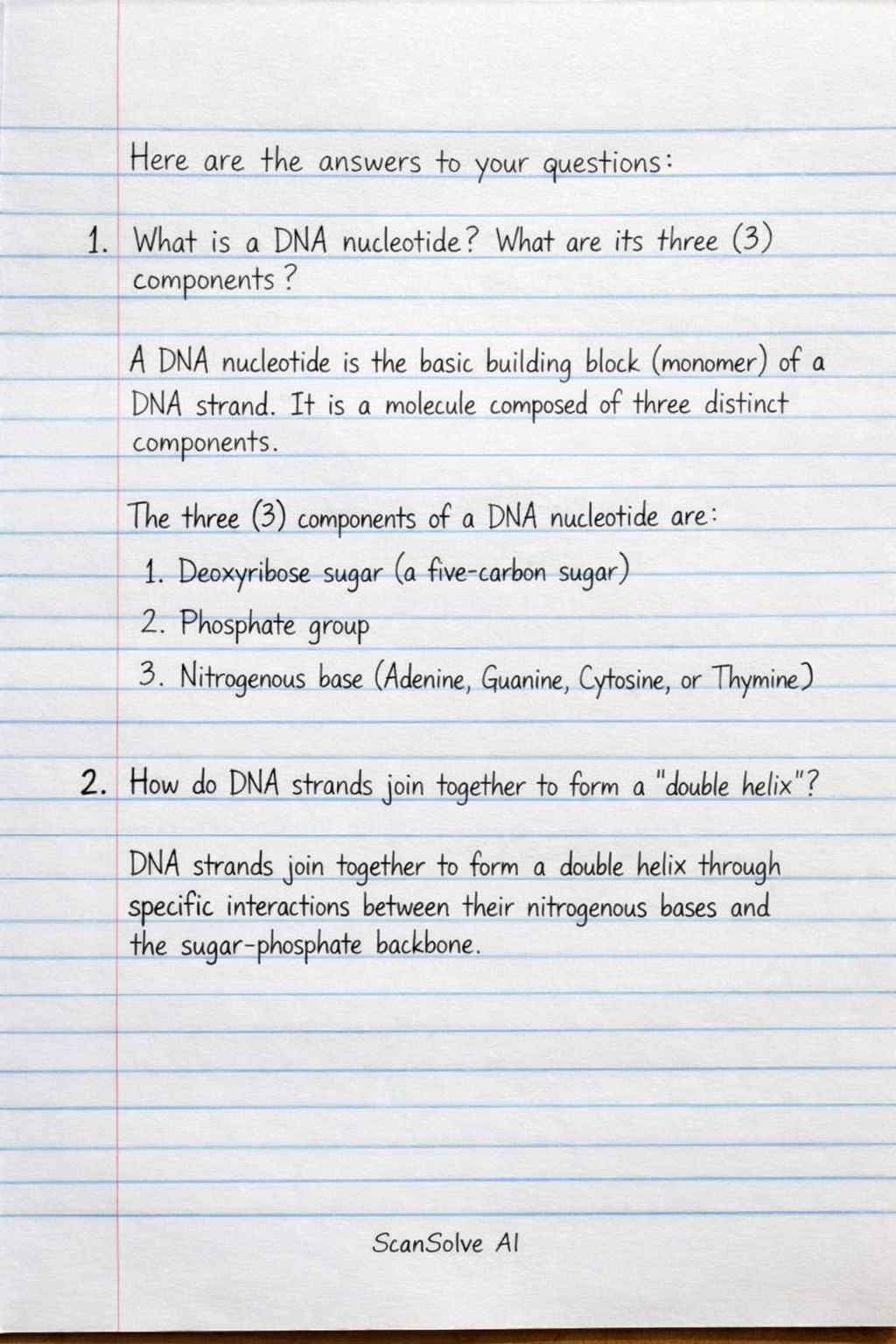 Handwritten step-by-step solution