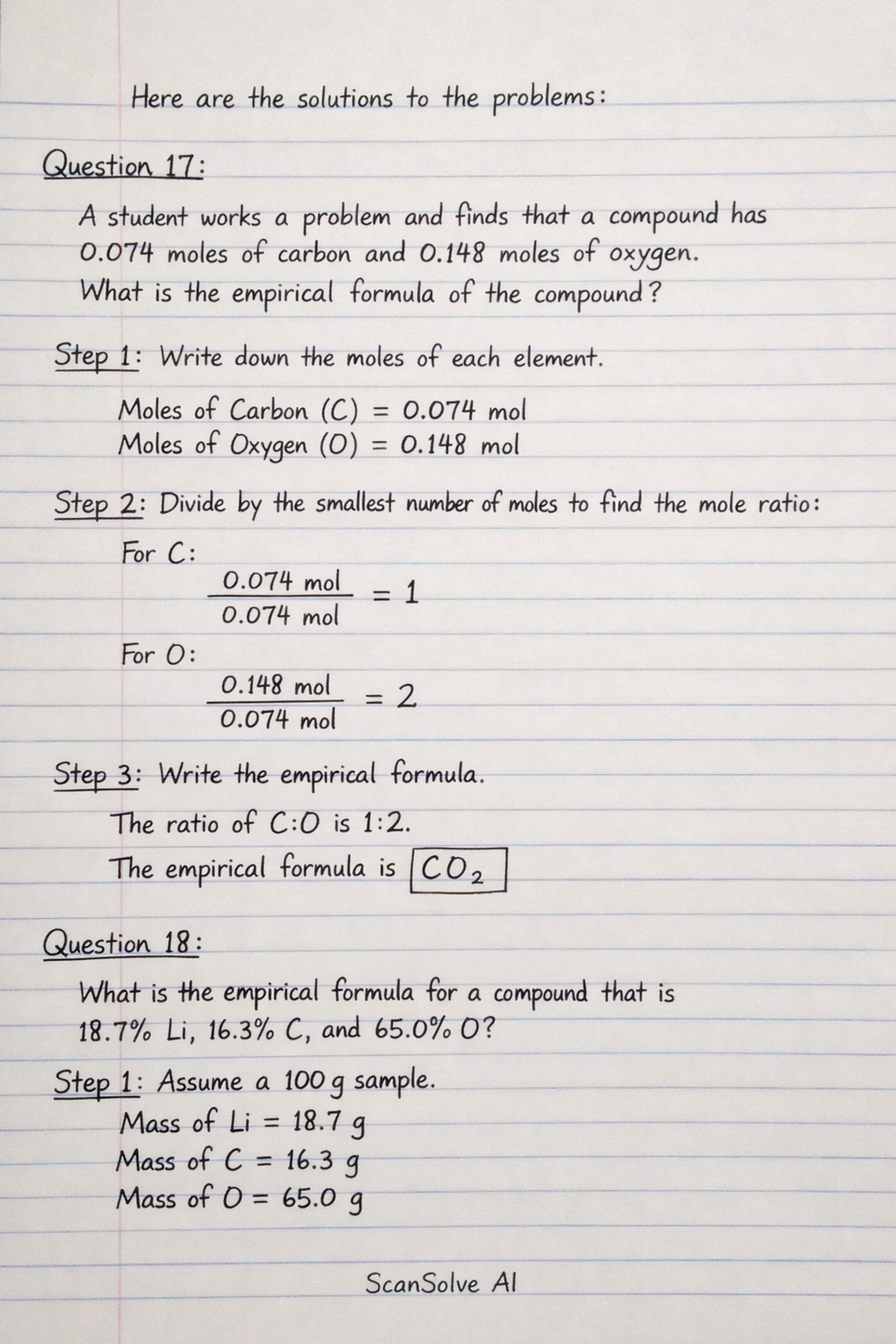 Handwritten step-by-step solution preview