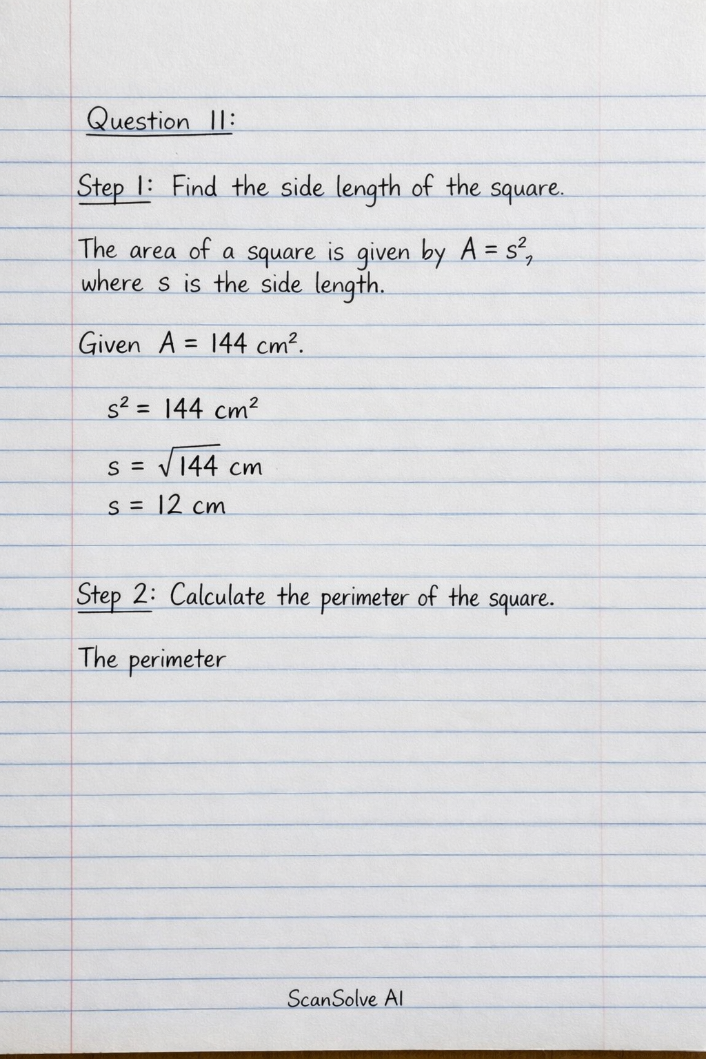 Handwritten step-by-step solution preview