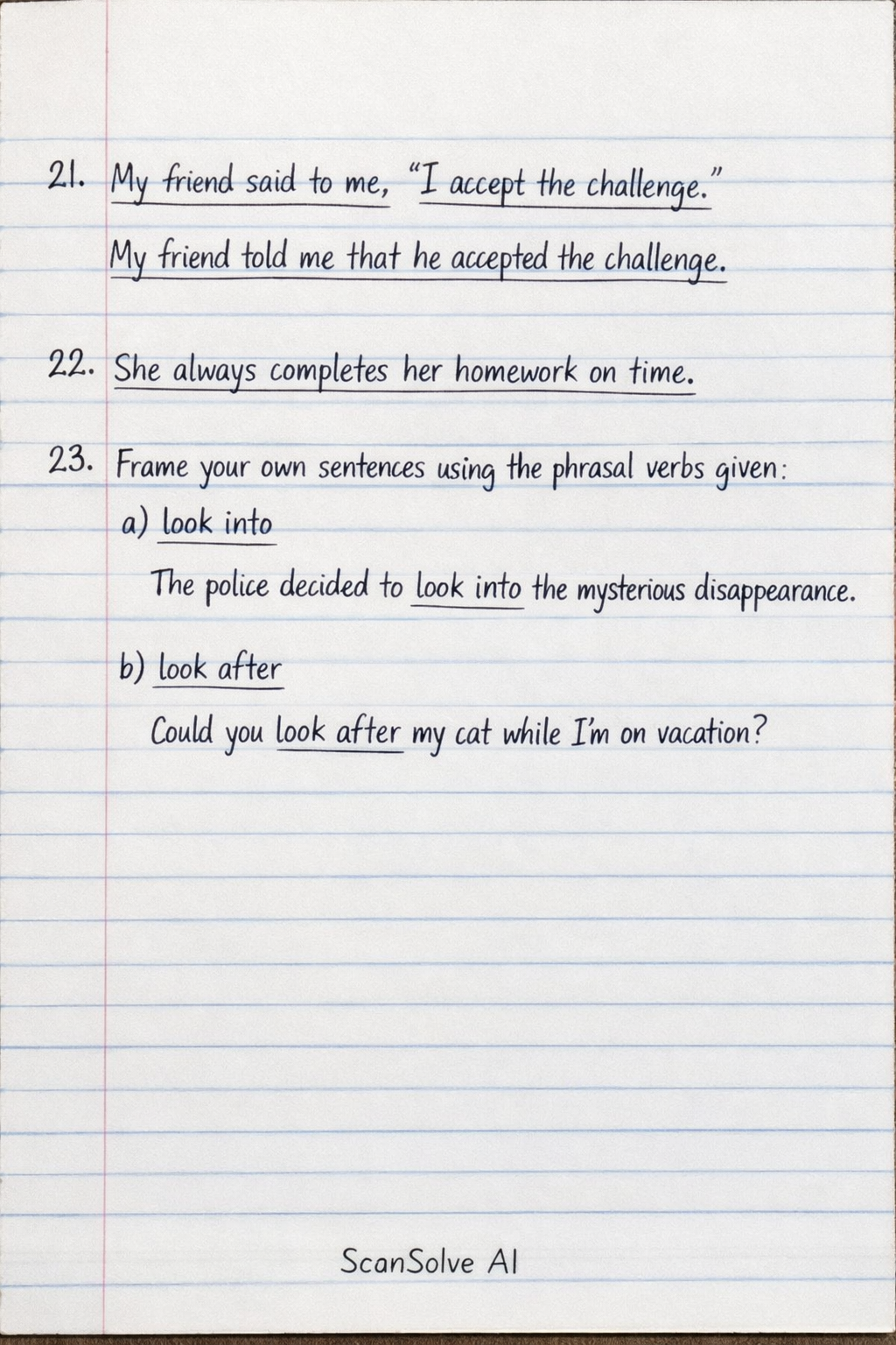 Handwritten step-by-step solution