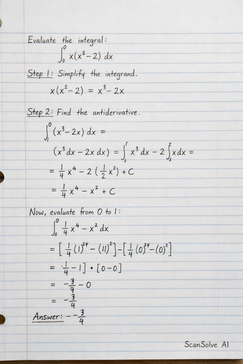 Handwritten step-by-step solution preview