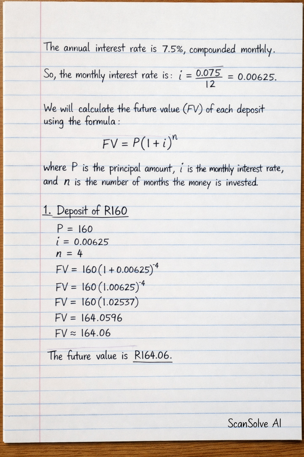 Handwritten step-by-step solution preview