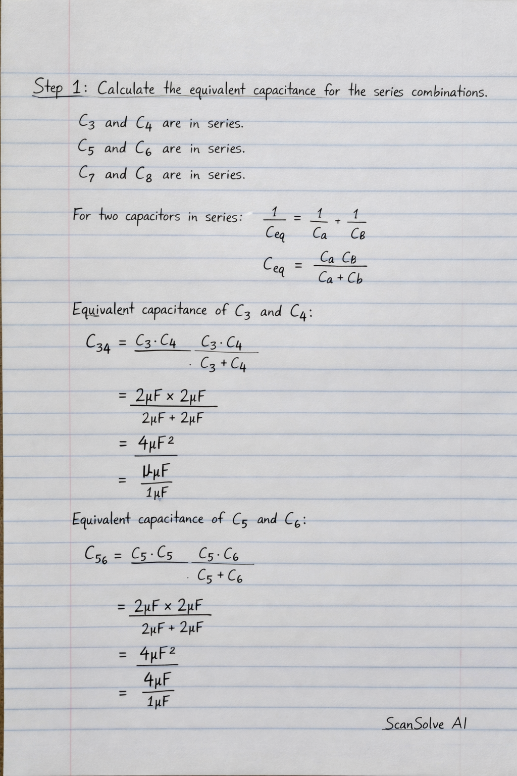 Handwritten step-by-step solution preview