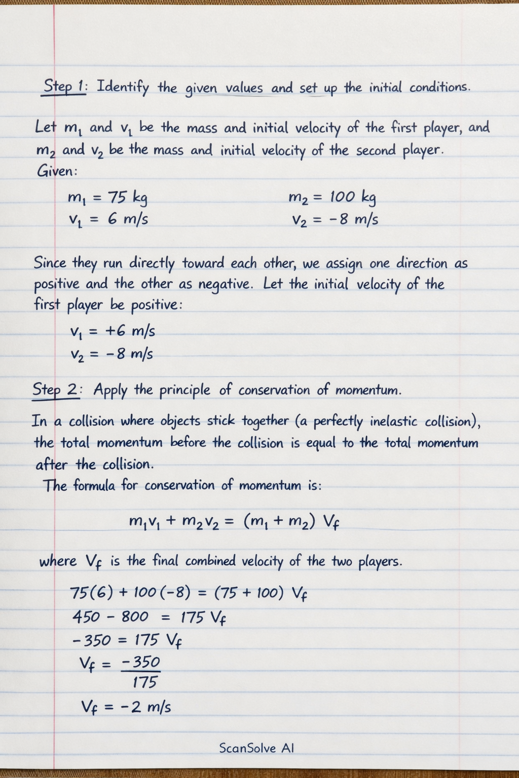 Handwritten step-by-step solution preview