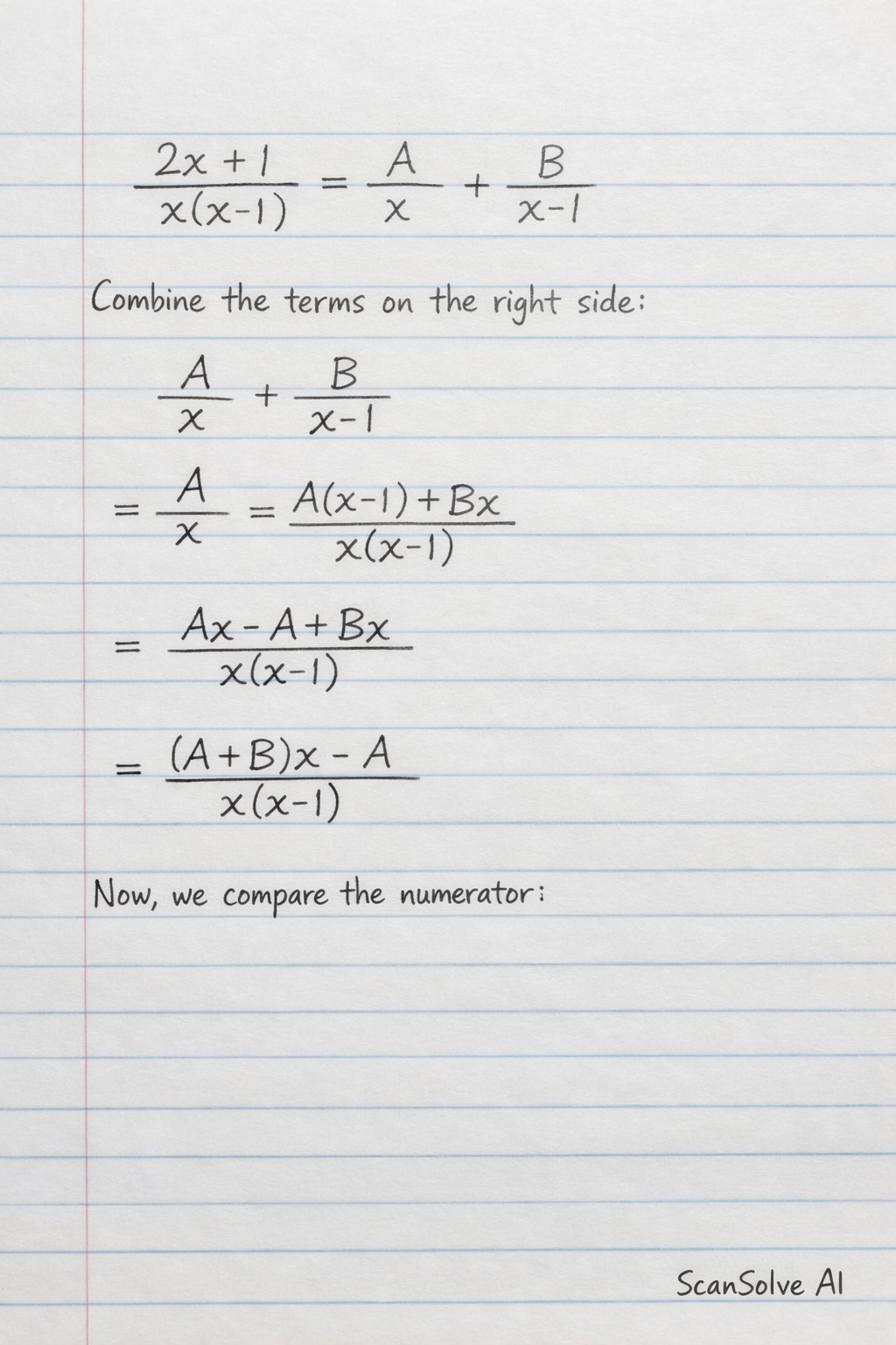 Handwritten step-by-step solution preview