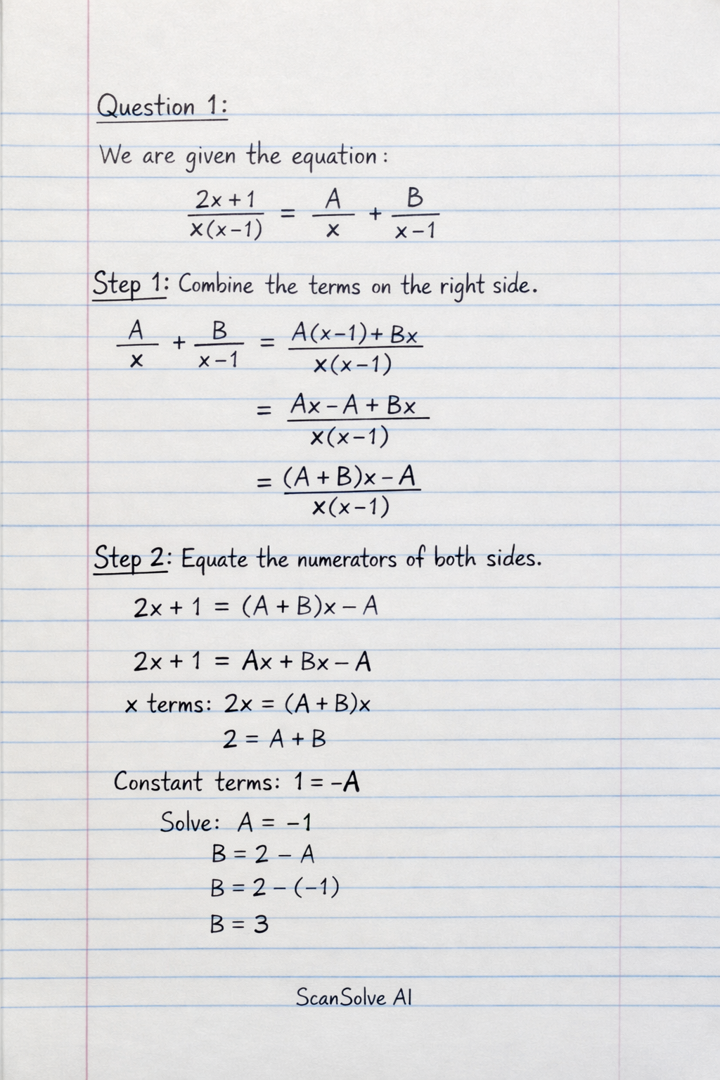 Handwritten step-by-step solution preview