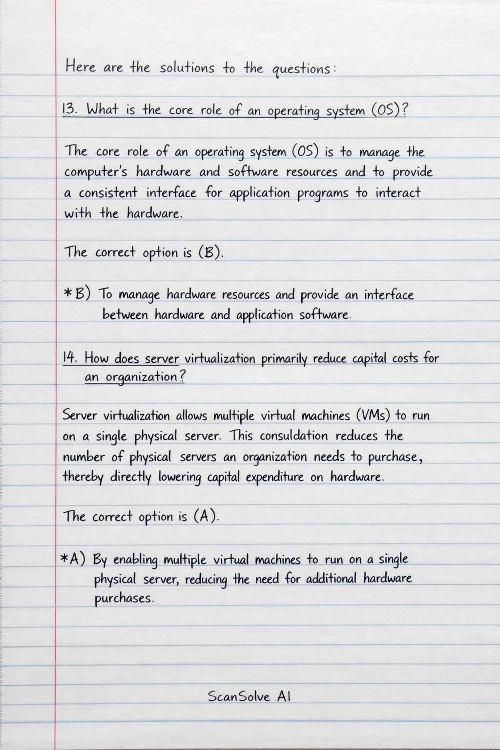 Handwritten step-by-step solution