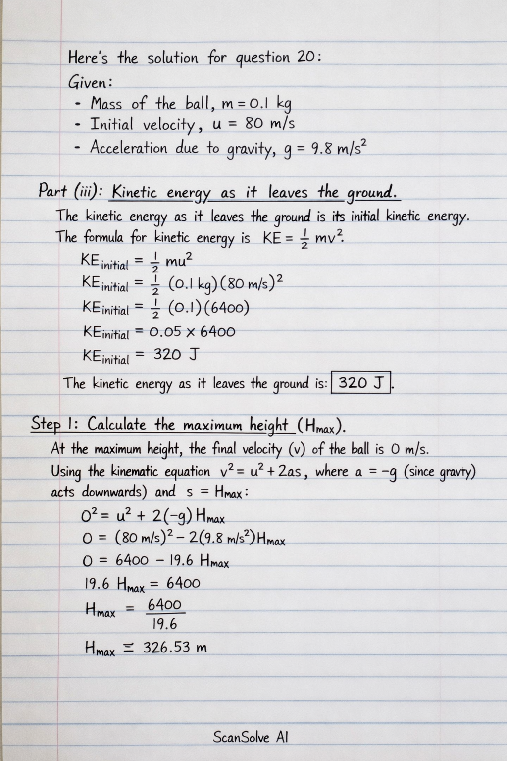 Handwritten step-by-step solution preview
