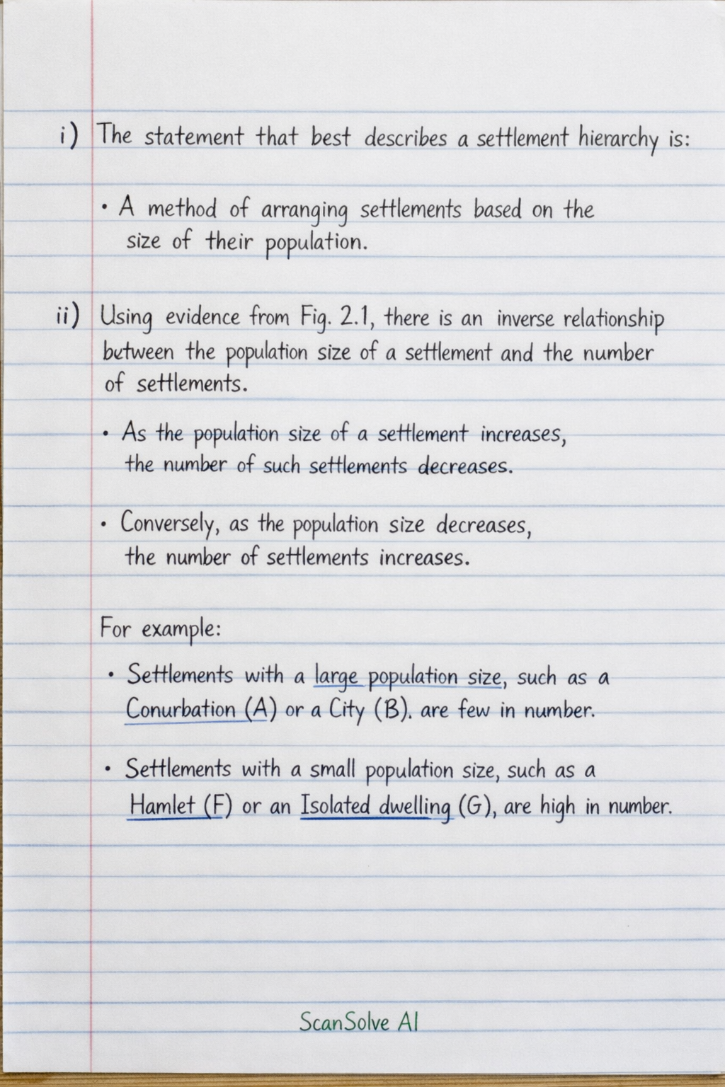 Handwritten step-by-step solution