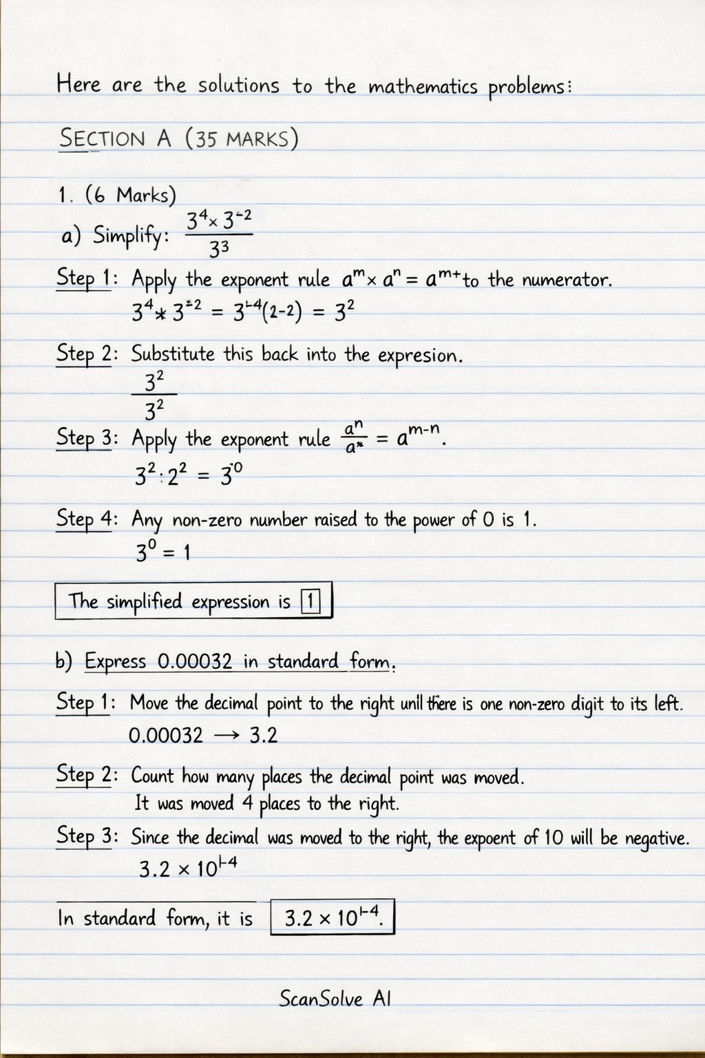 Handwritten step-by-step solution preview