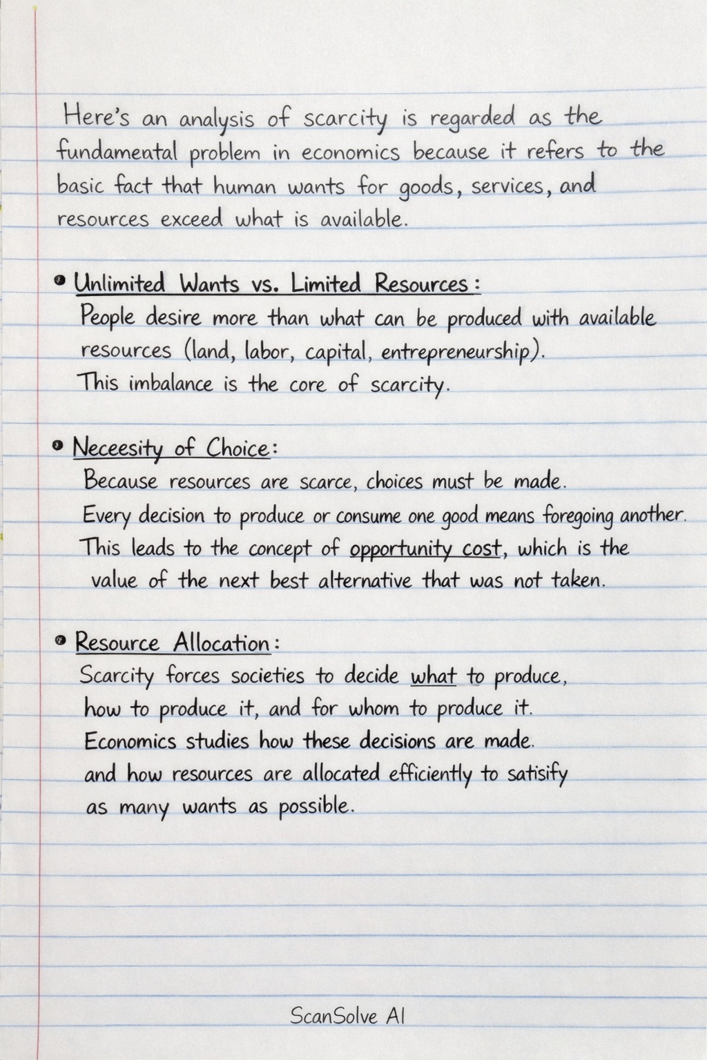 Handwritten step-by-step solution