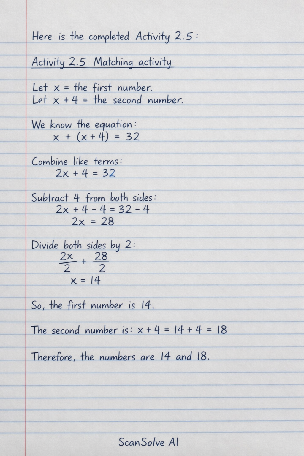 Handwritten step-by-step solution preview