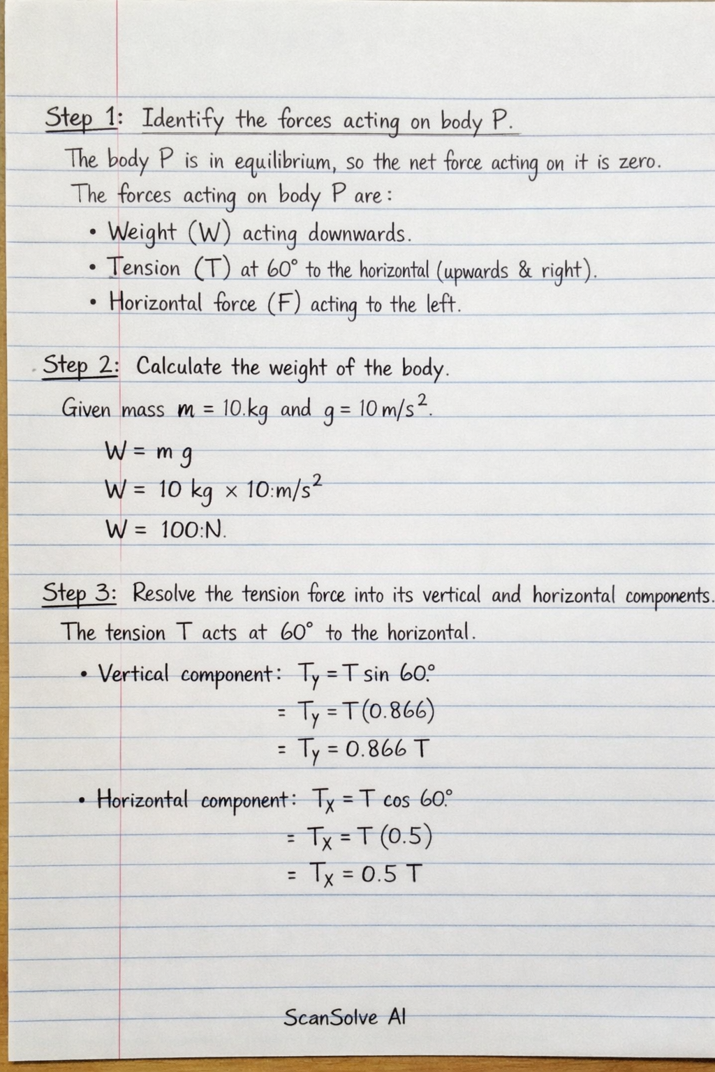 Handwritten step-by-step solution preview