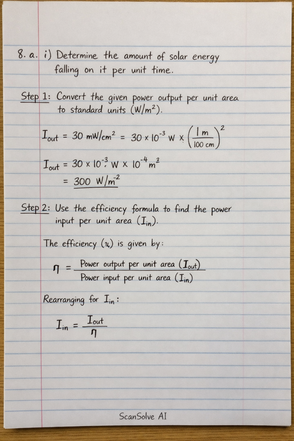 Handwritten step-by-step solution preview