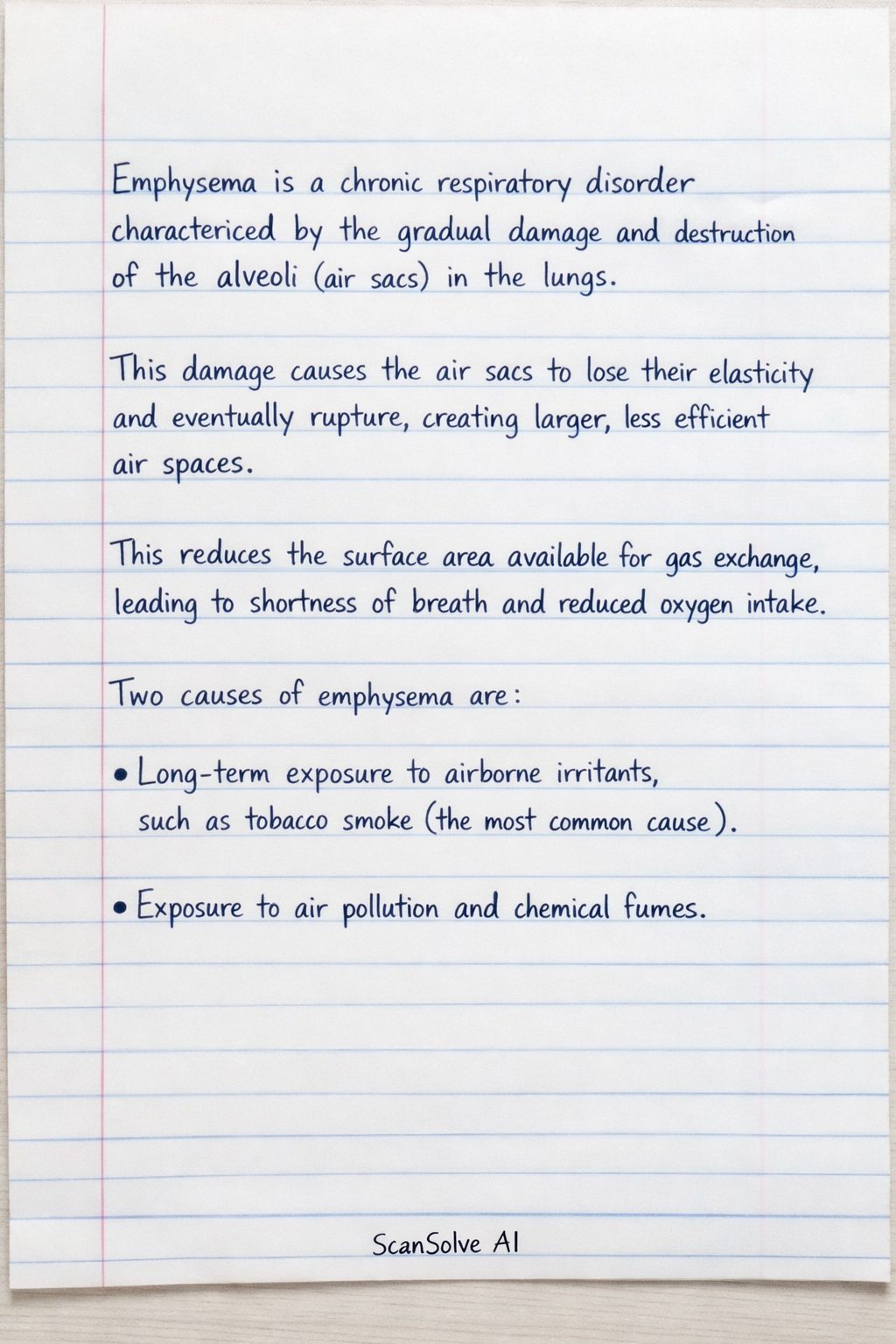 Handwritten step-by-step solution