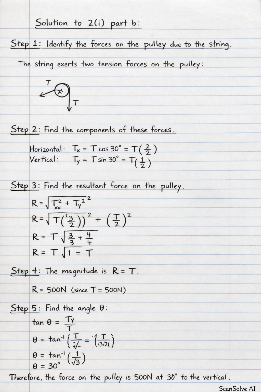 Handwritten step-by-step solution preview