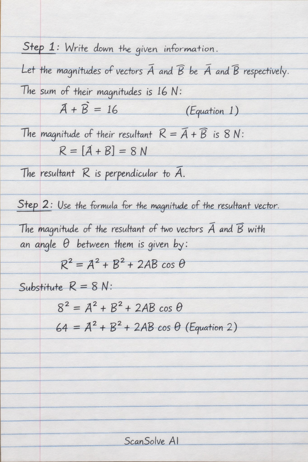 Handwritten step-by-step solution preview