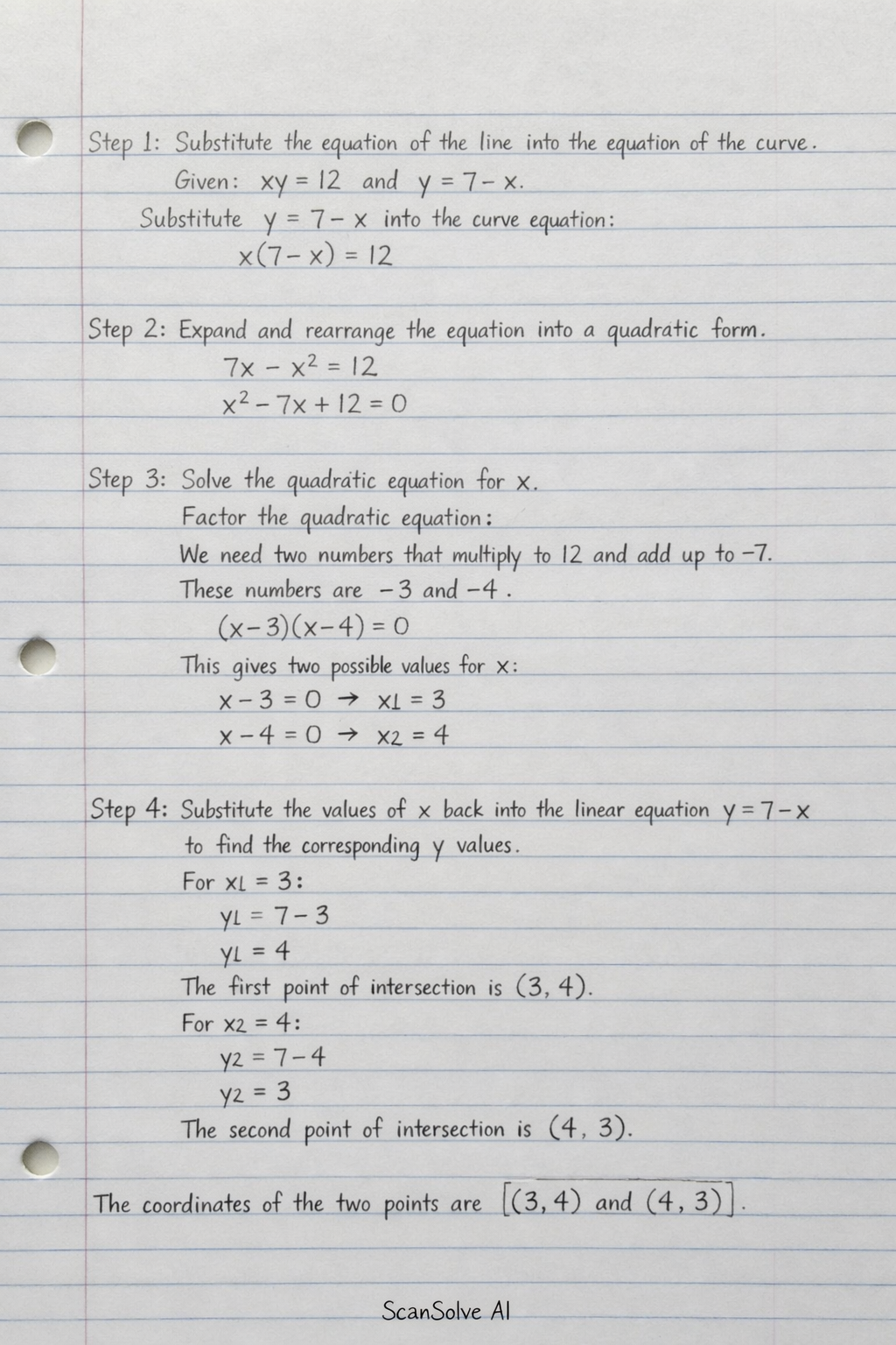 Handwritten step-by-step solution preview