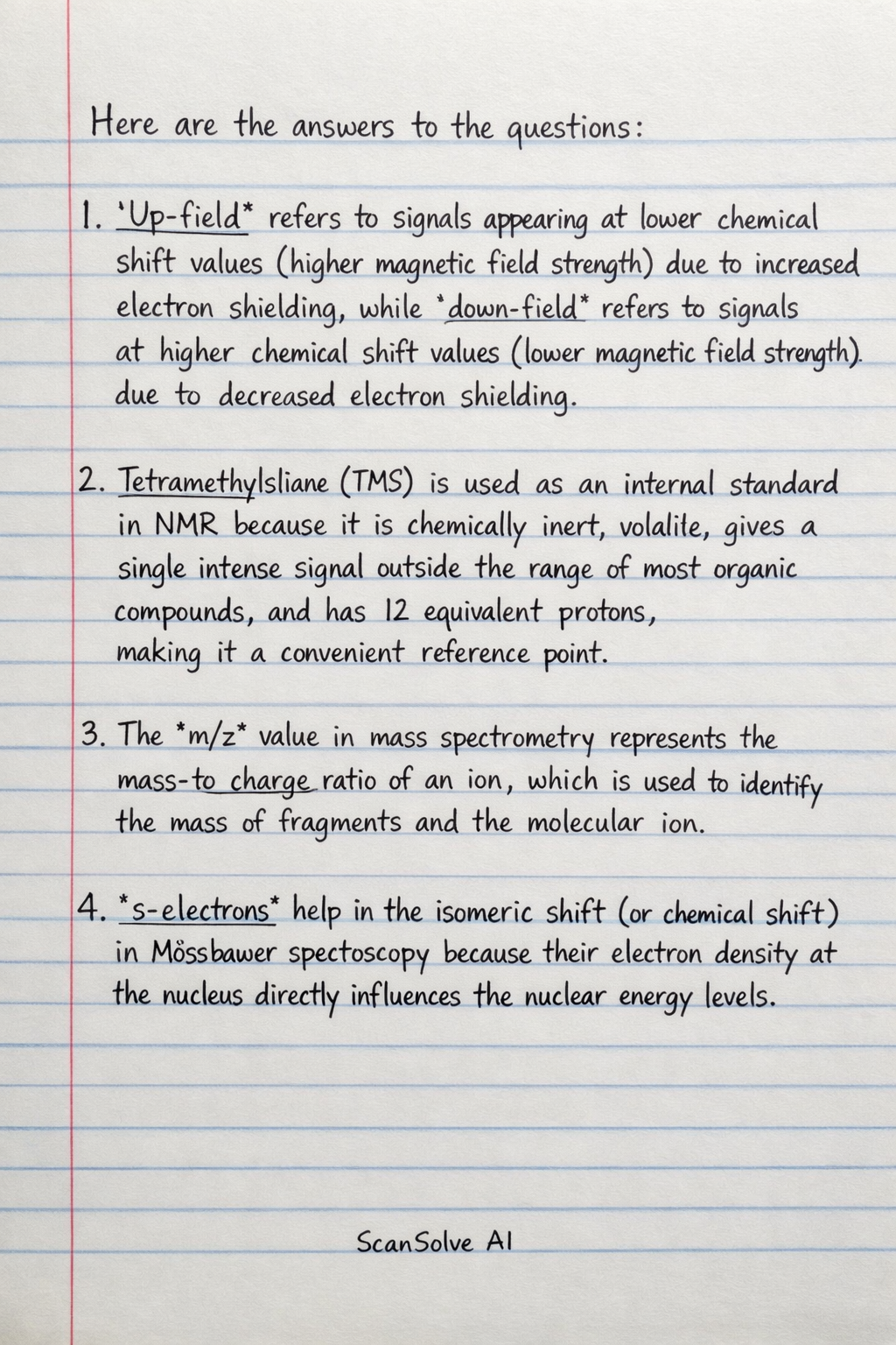 Handwritten step-by-step solution