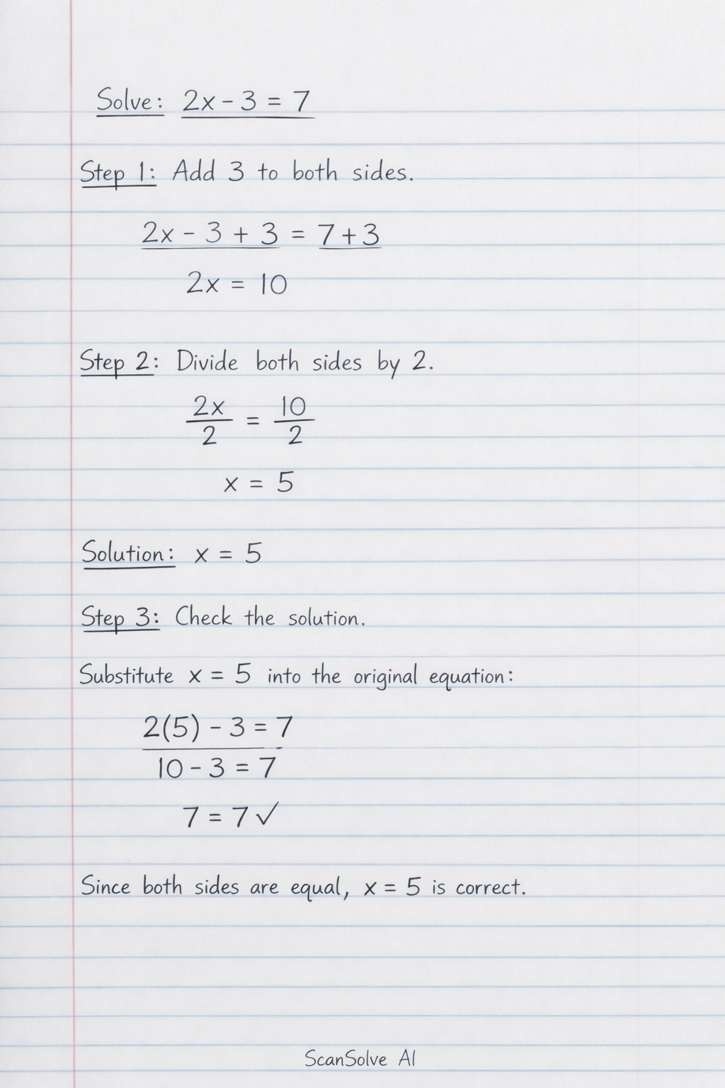 Handwritten step-by-step solution preview