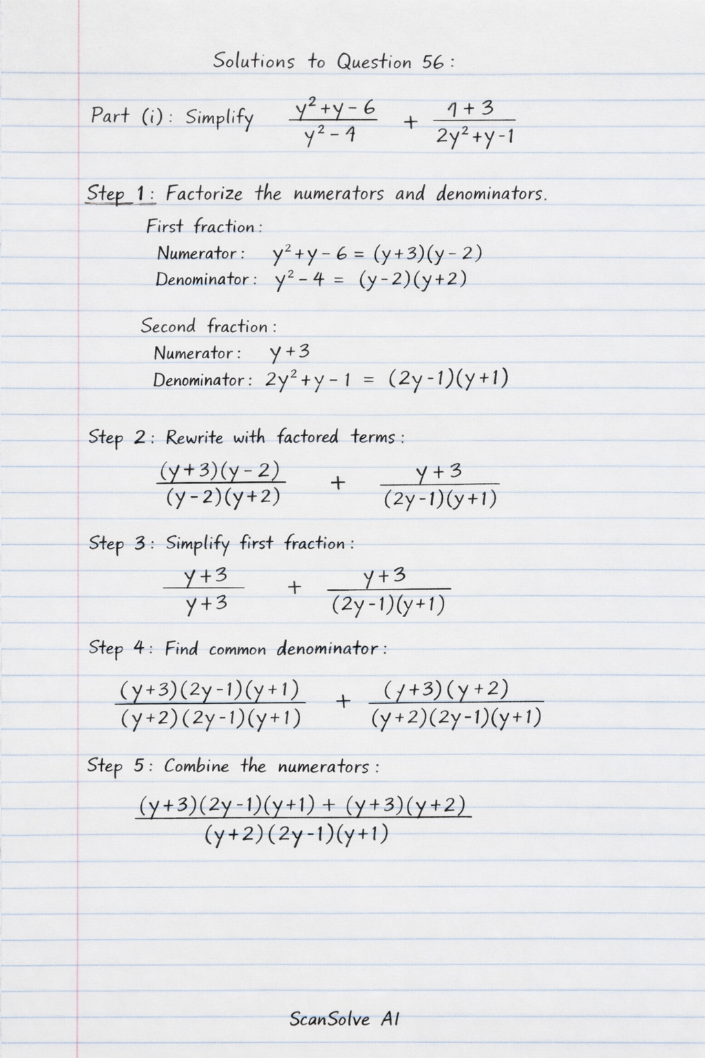Handwritten step-by-step solution preview
