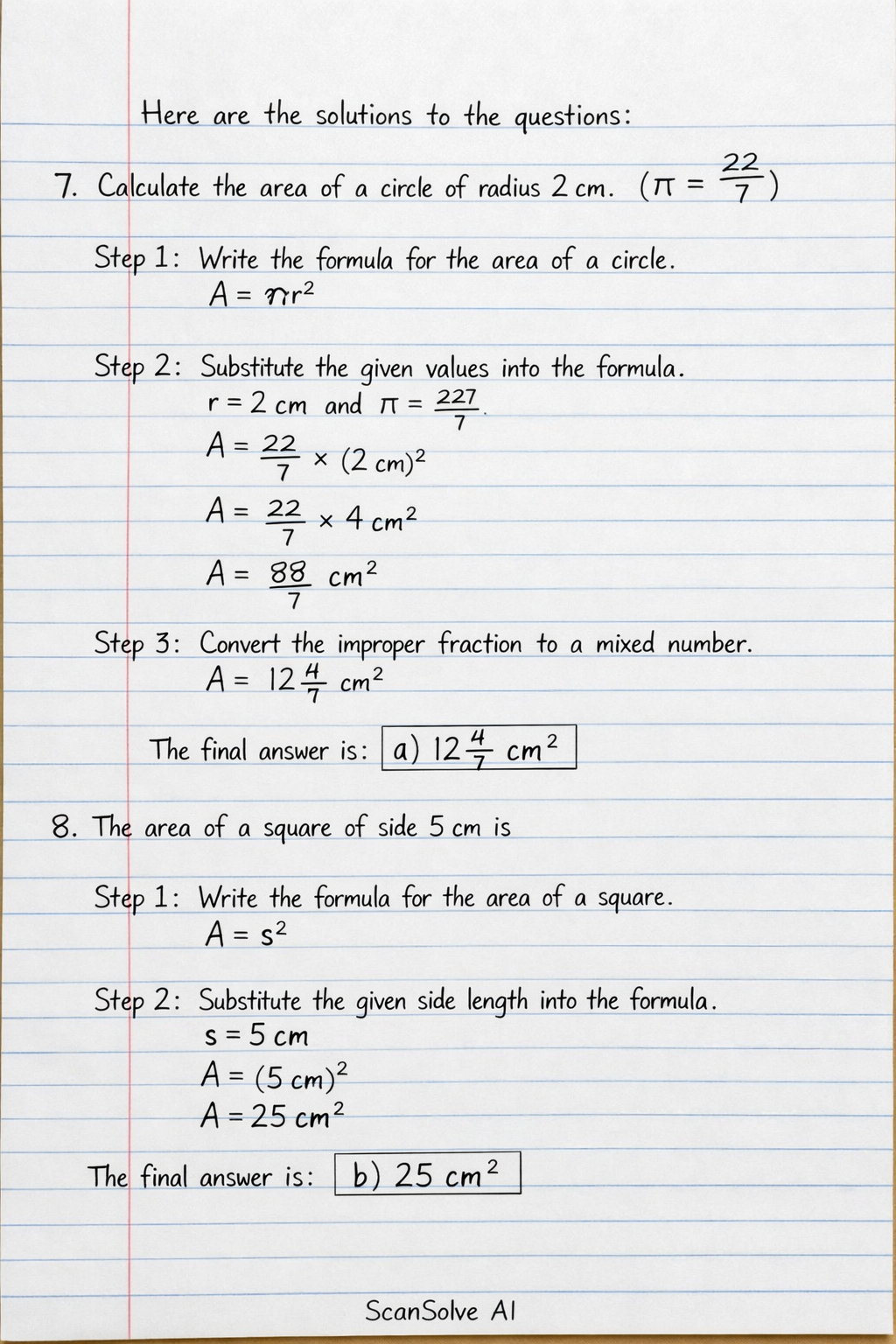 Handwritten step-by-step solution preview