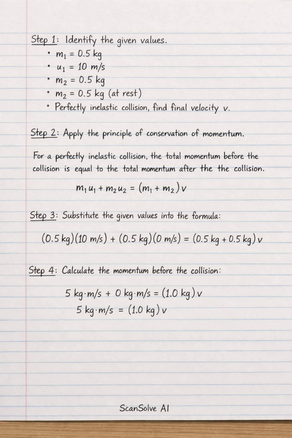 Handwritten step-by-step solution preview