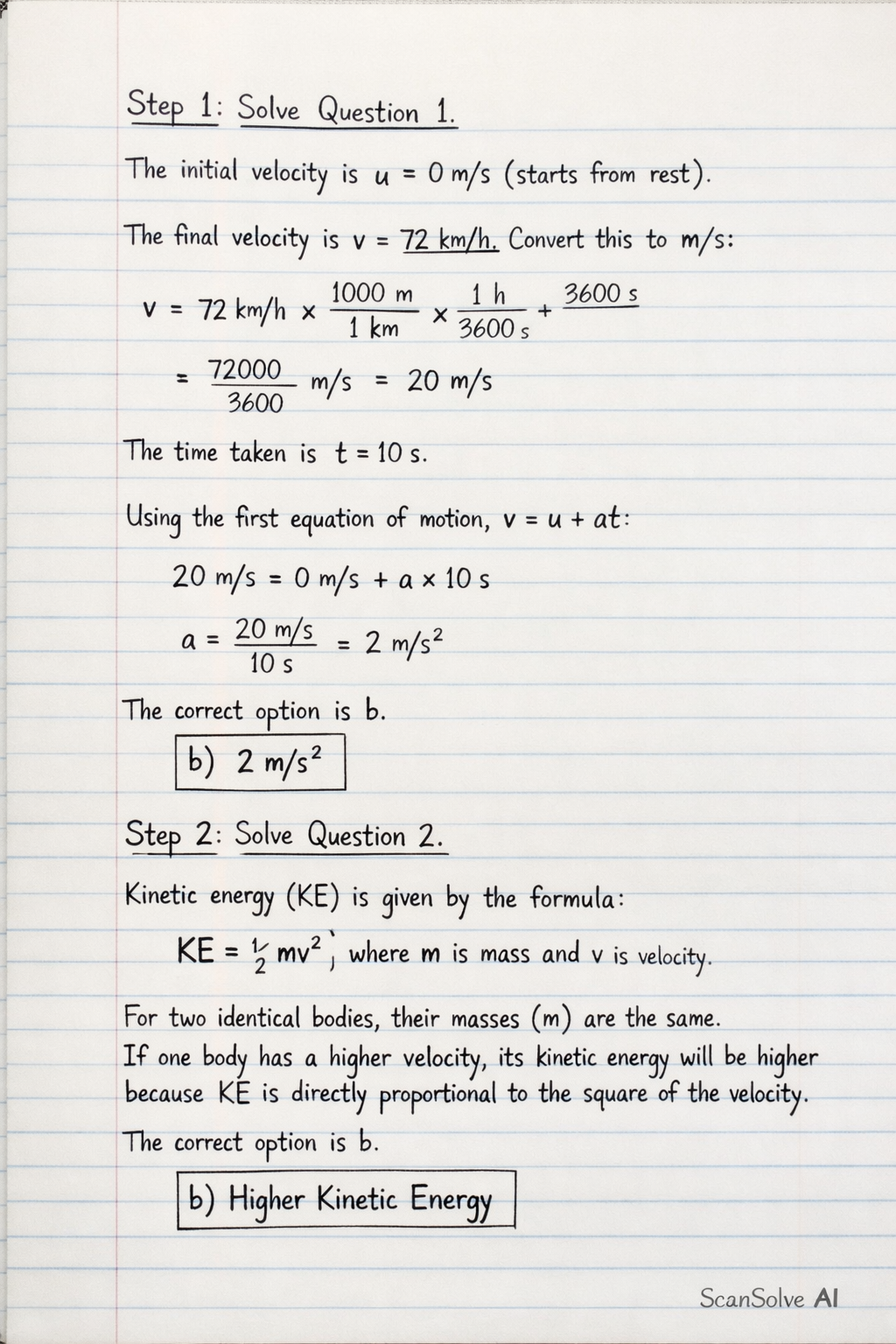 Handwritten step-by-step solution preview