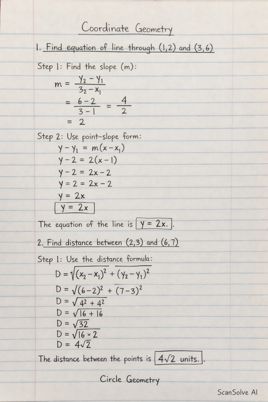 Handwritten step-by-step solution preview