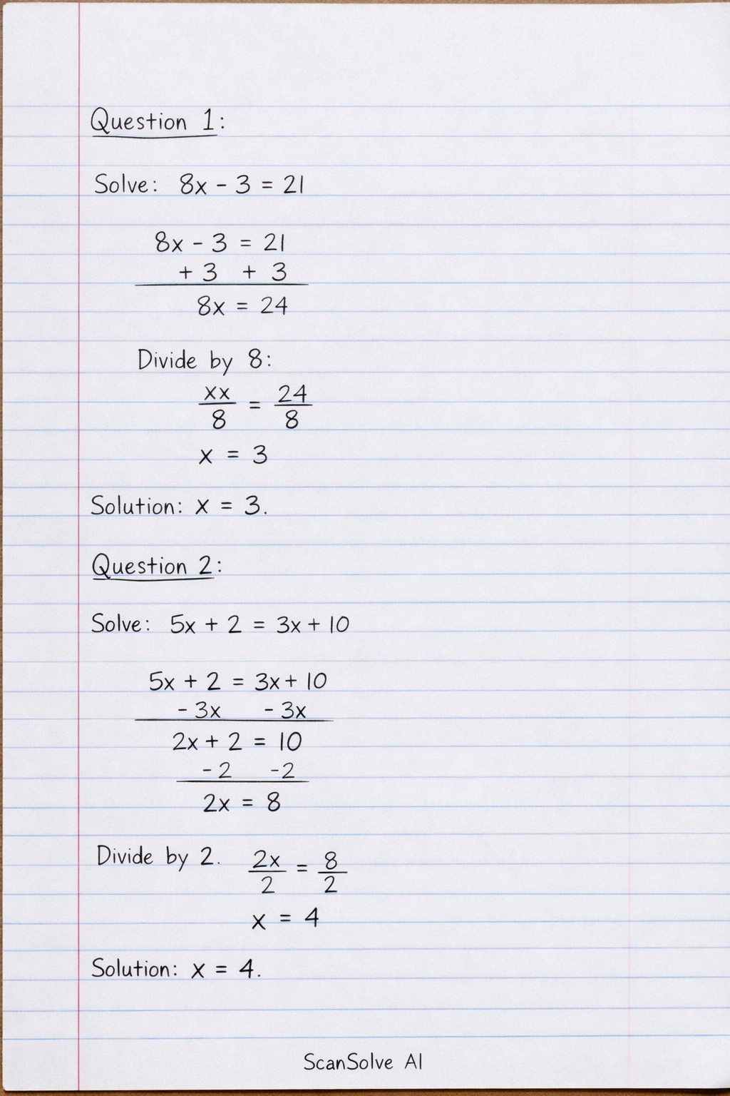 Handwritten step-by-step solution preview