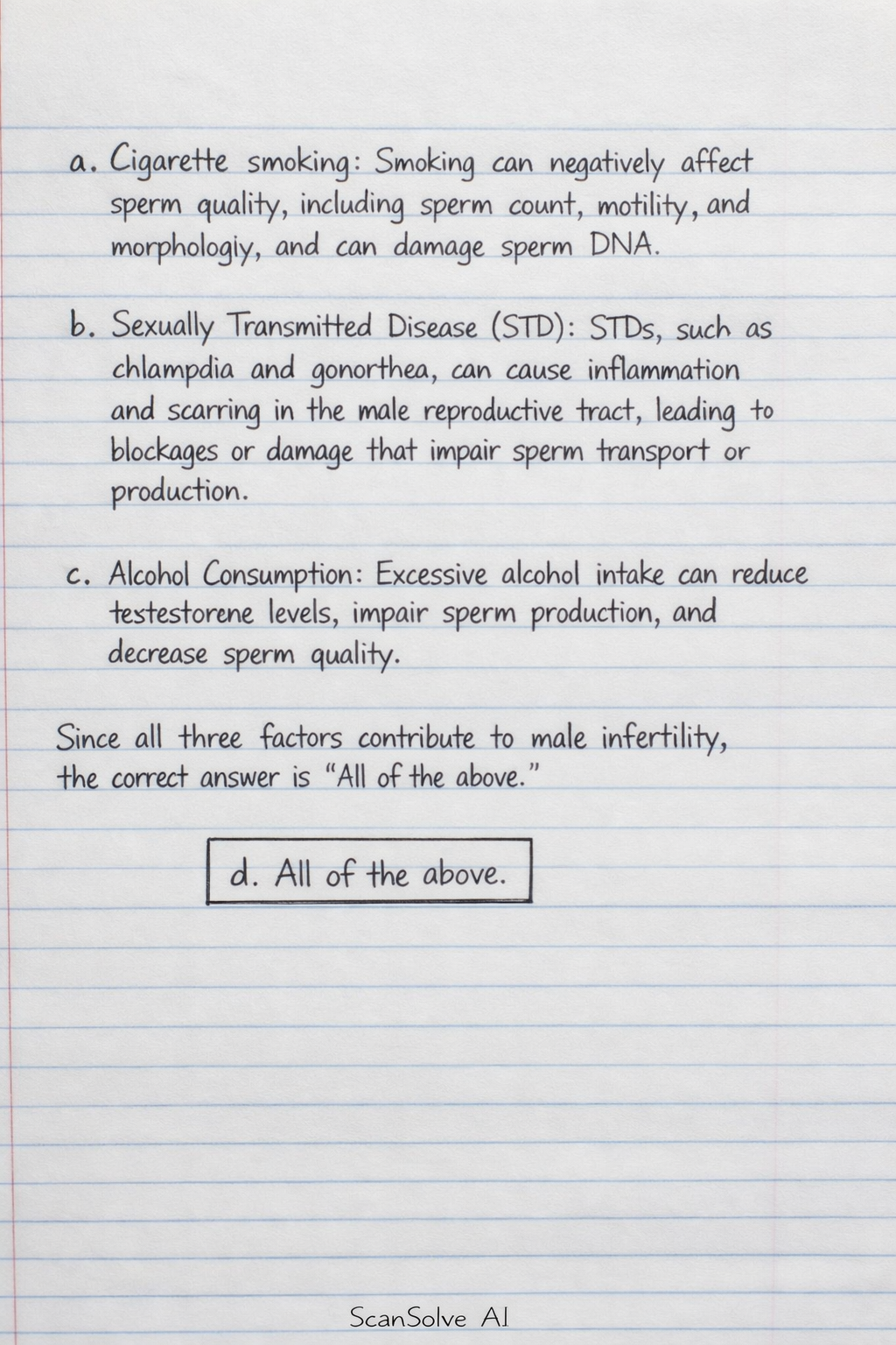 Handwritten step-by-step solution