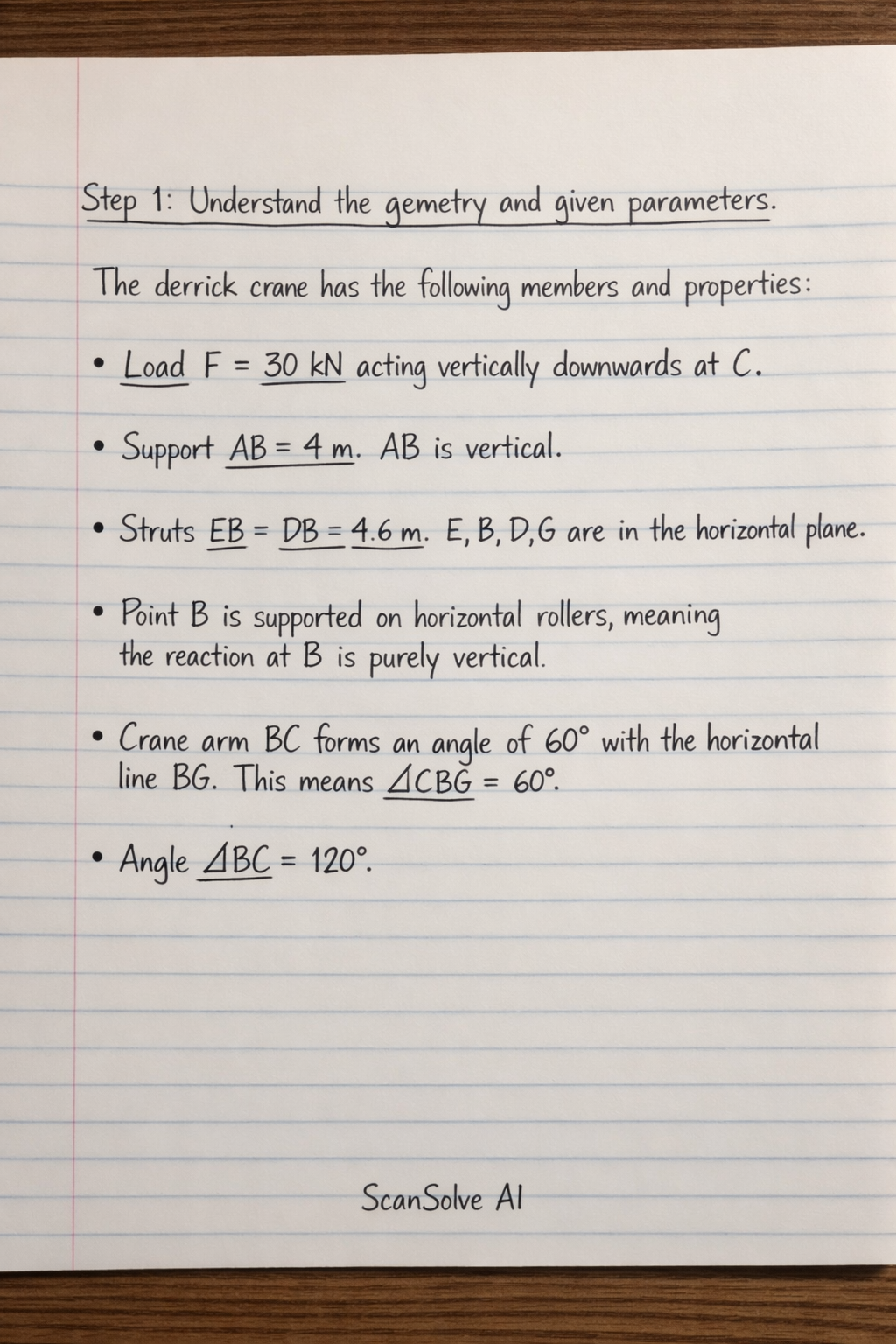 Handwritten step-by-step solution