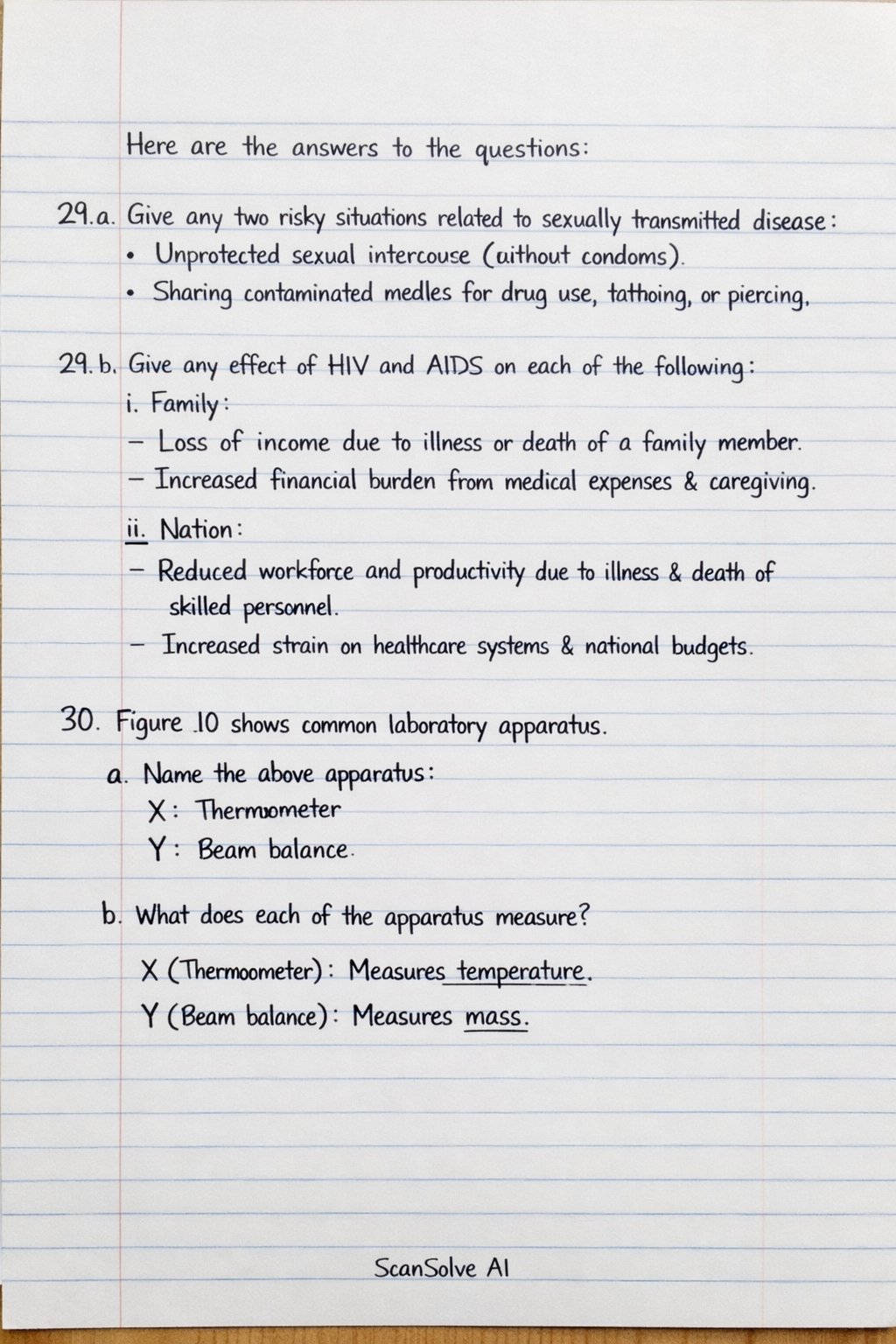 Handwritten step-by-step solution