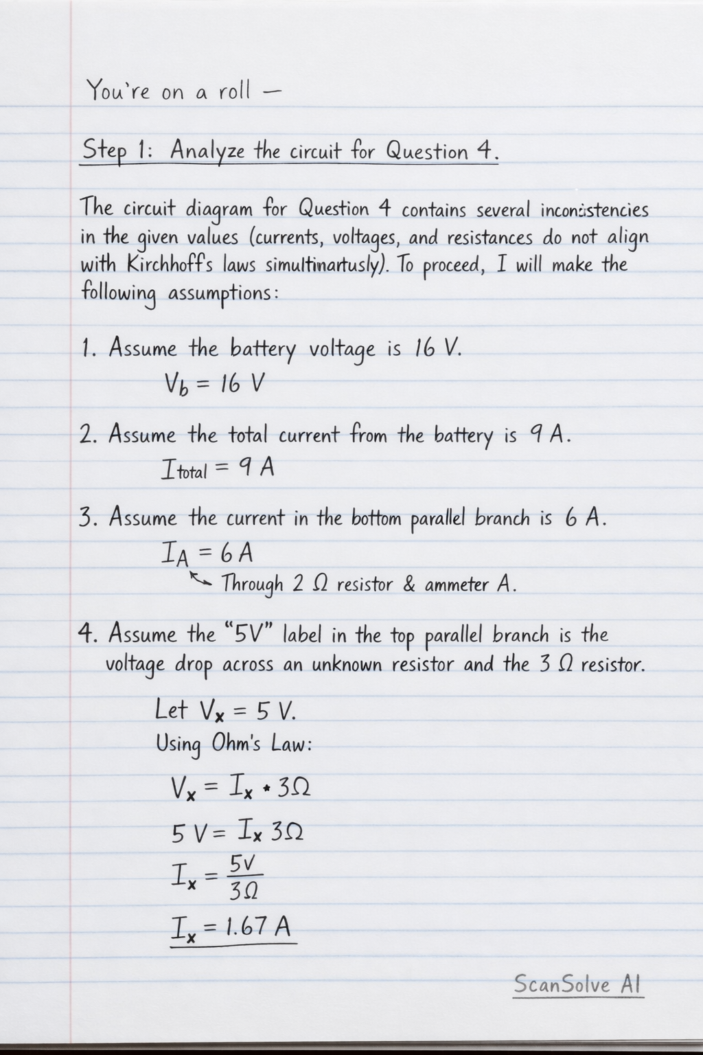 Handwritten step-by-step solution preview
