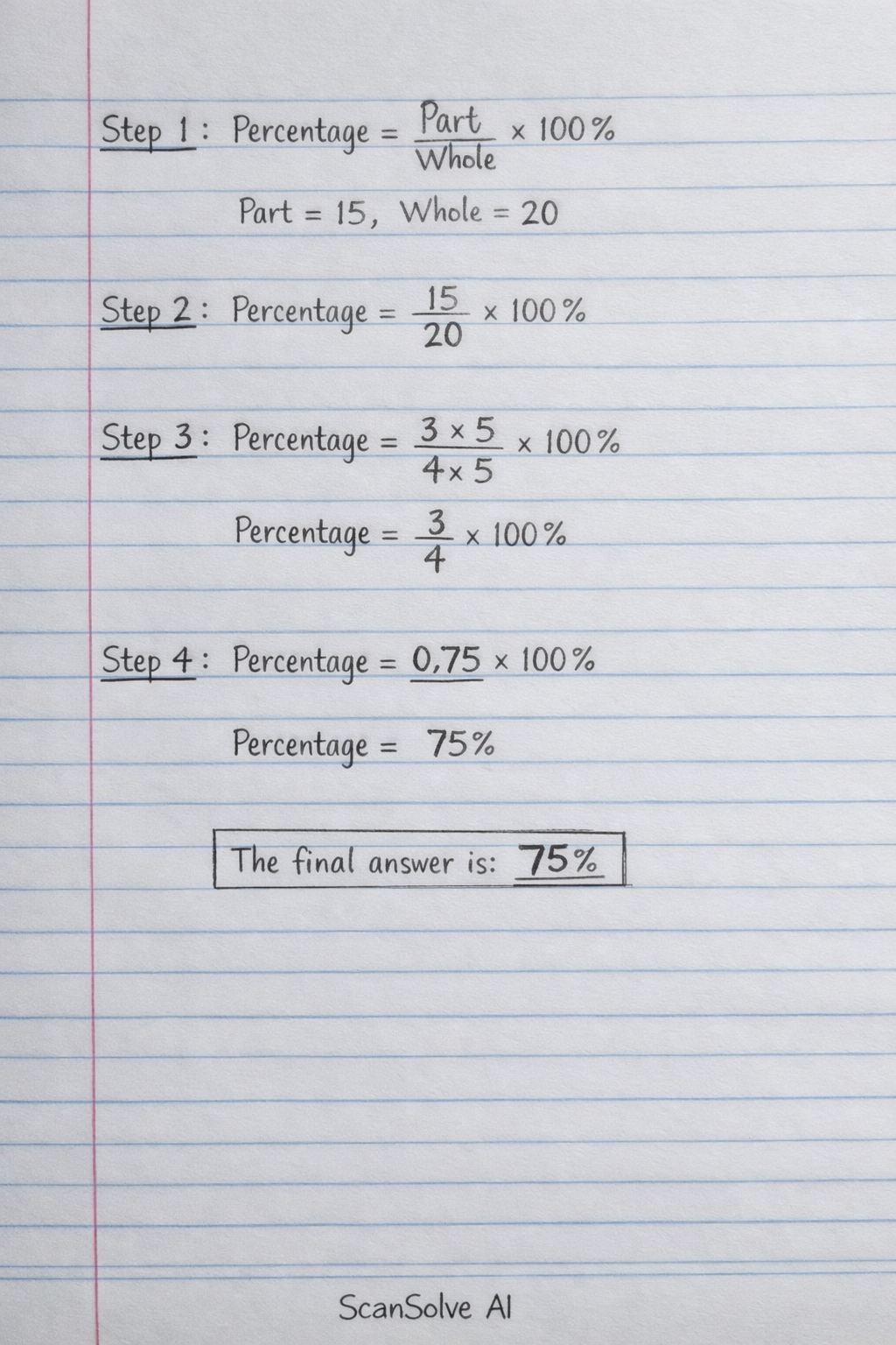 Handwritten step-by-step solution preview