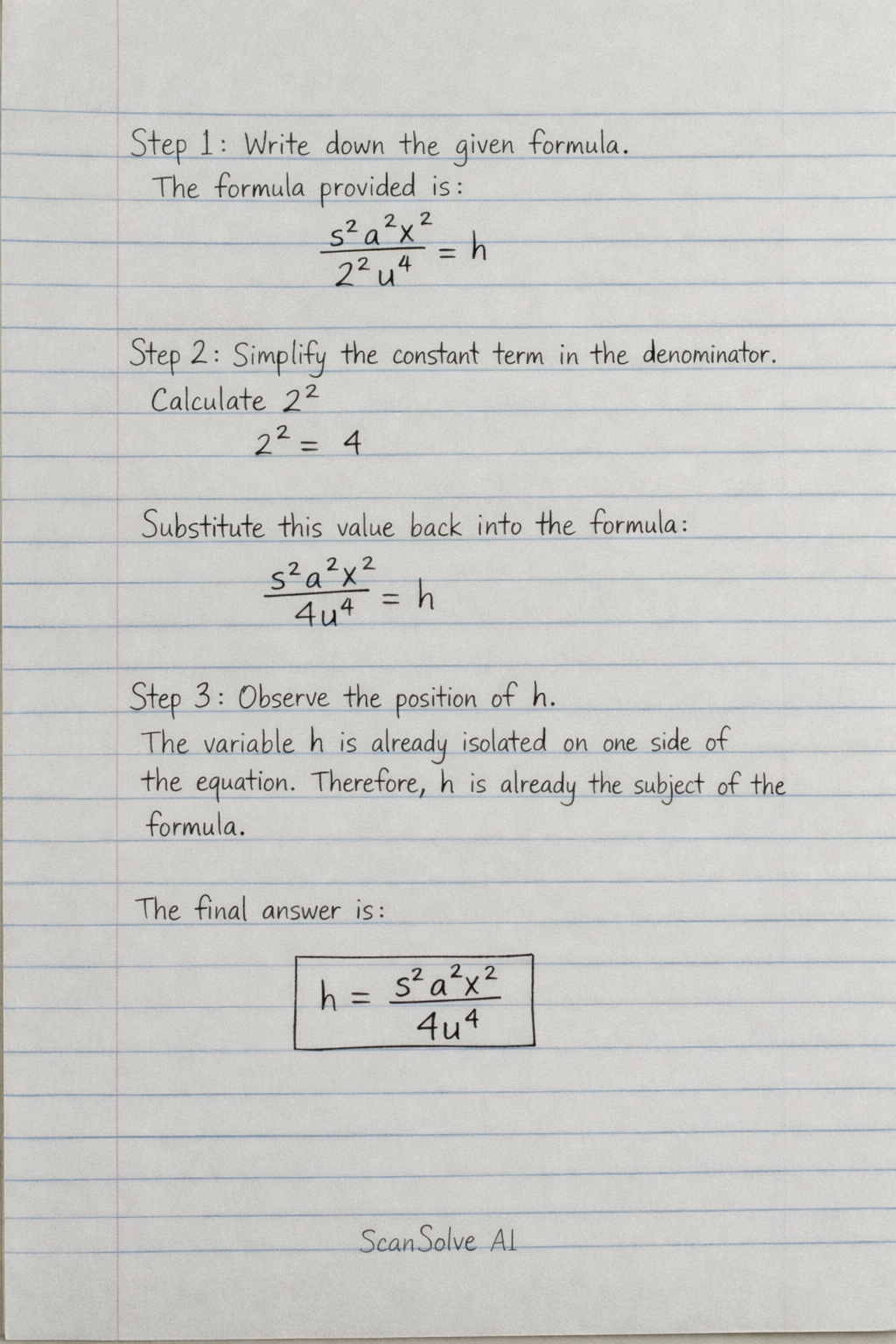 Handwritten step-by-step solution preview