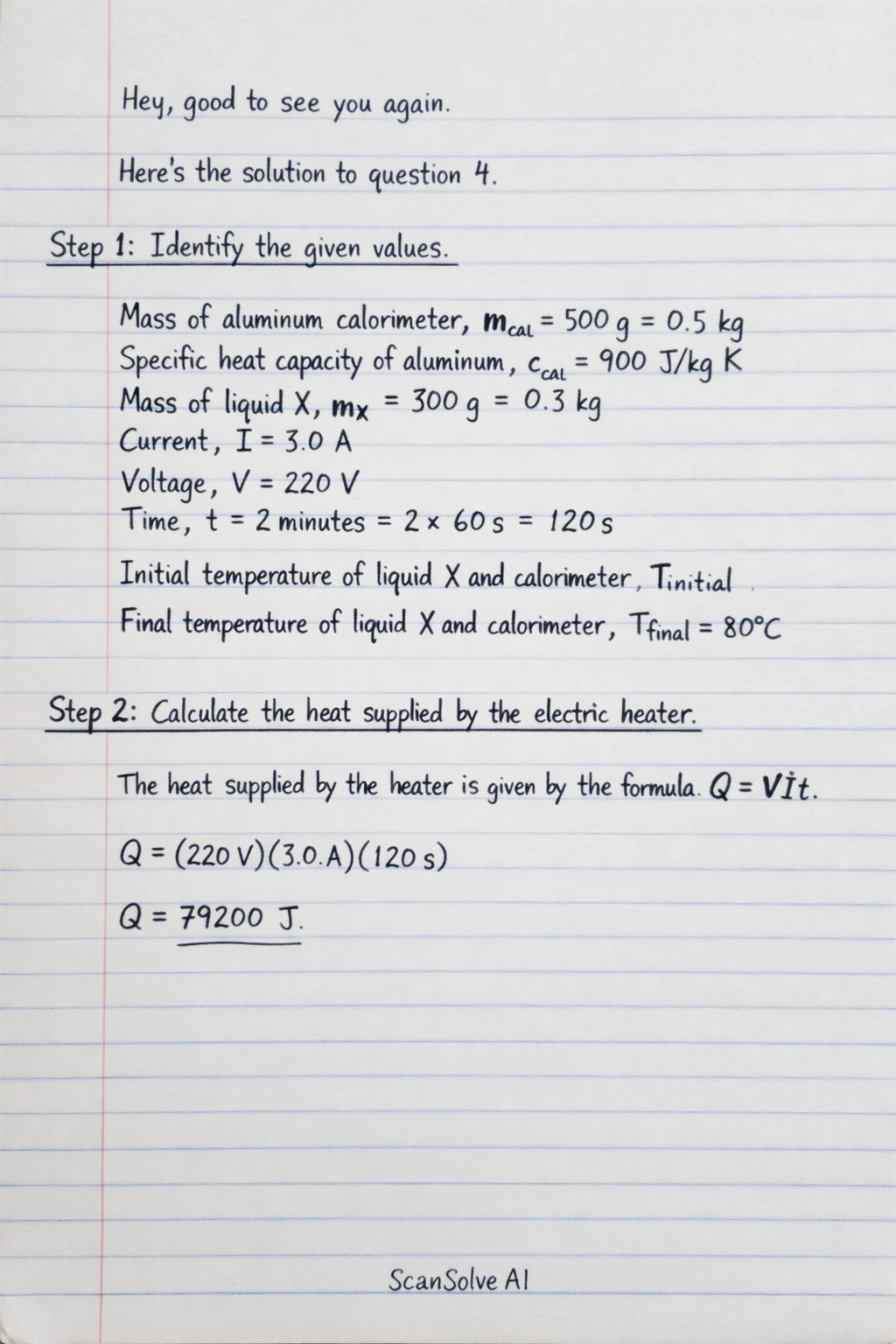 Handwritten step-by-step solution preview