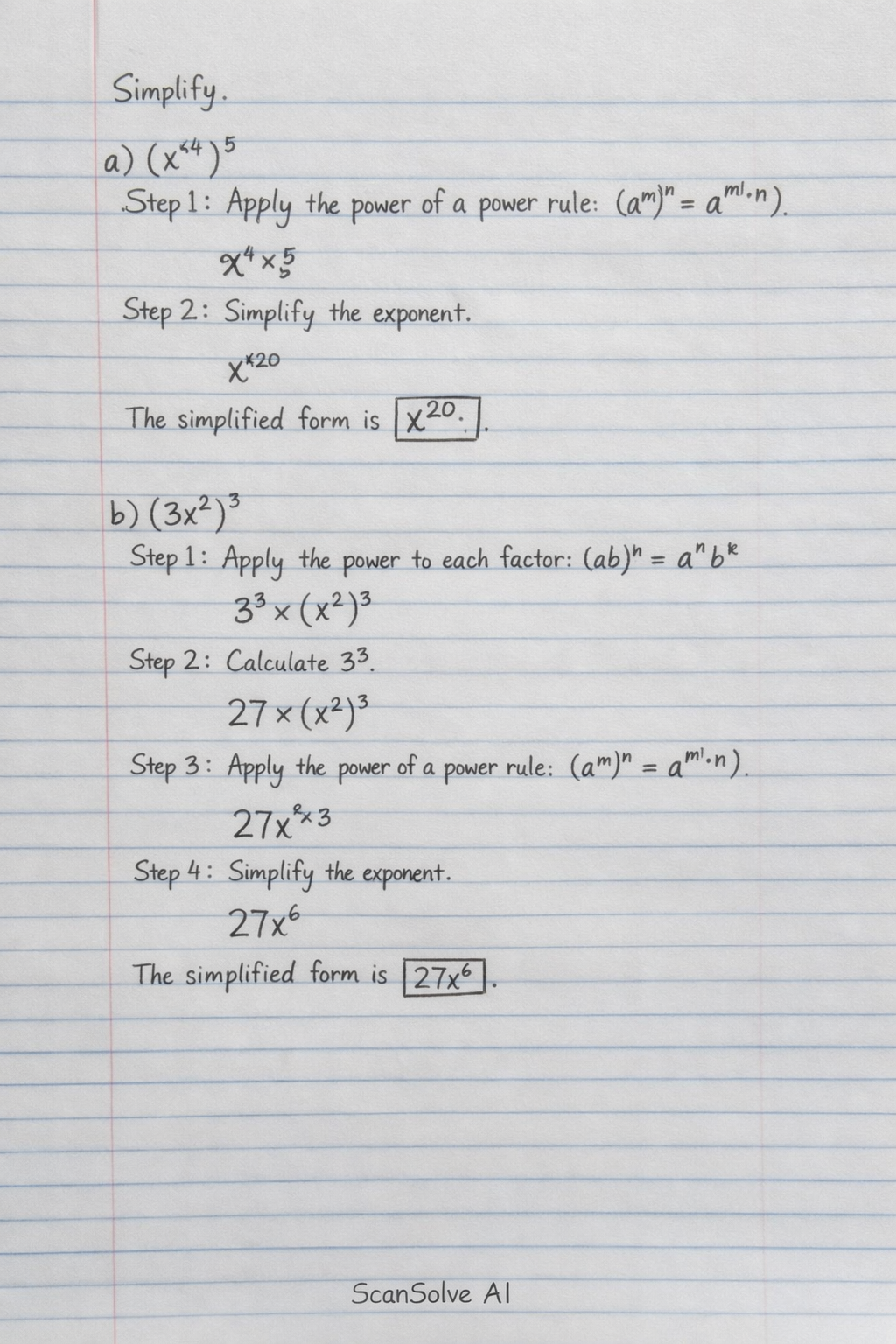 Handwritten step-by-step solution preview
