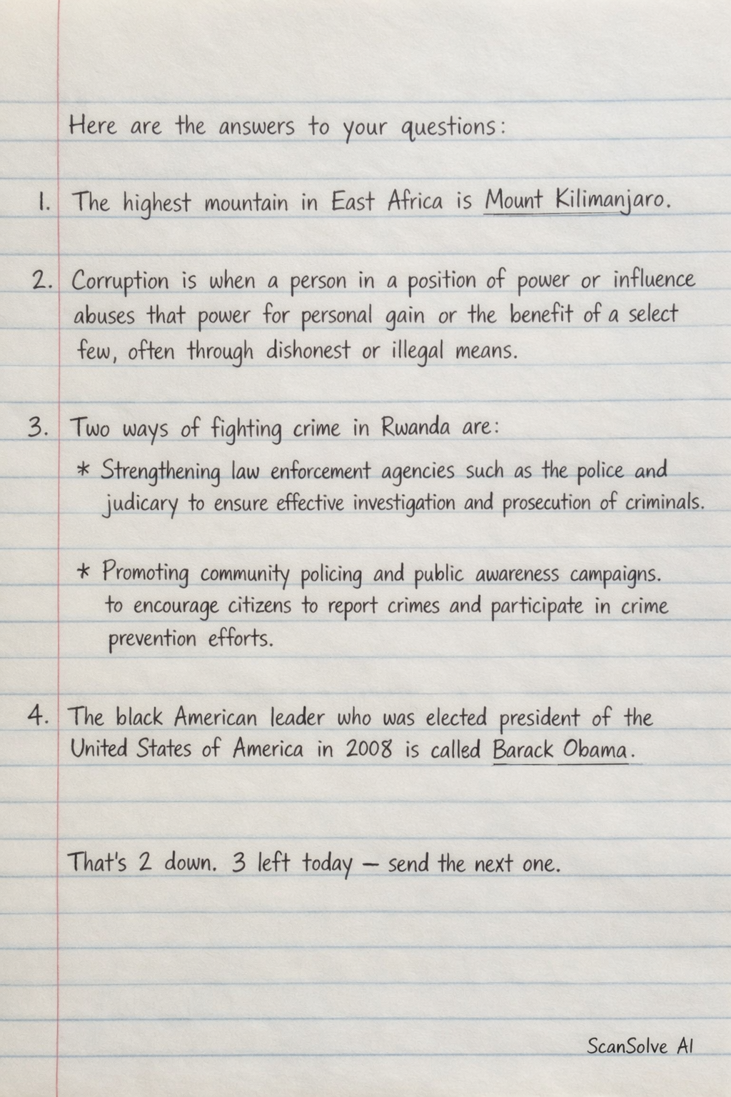 Handwritten step-by-step solution