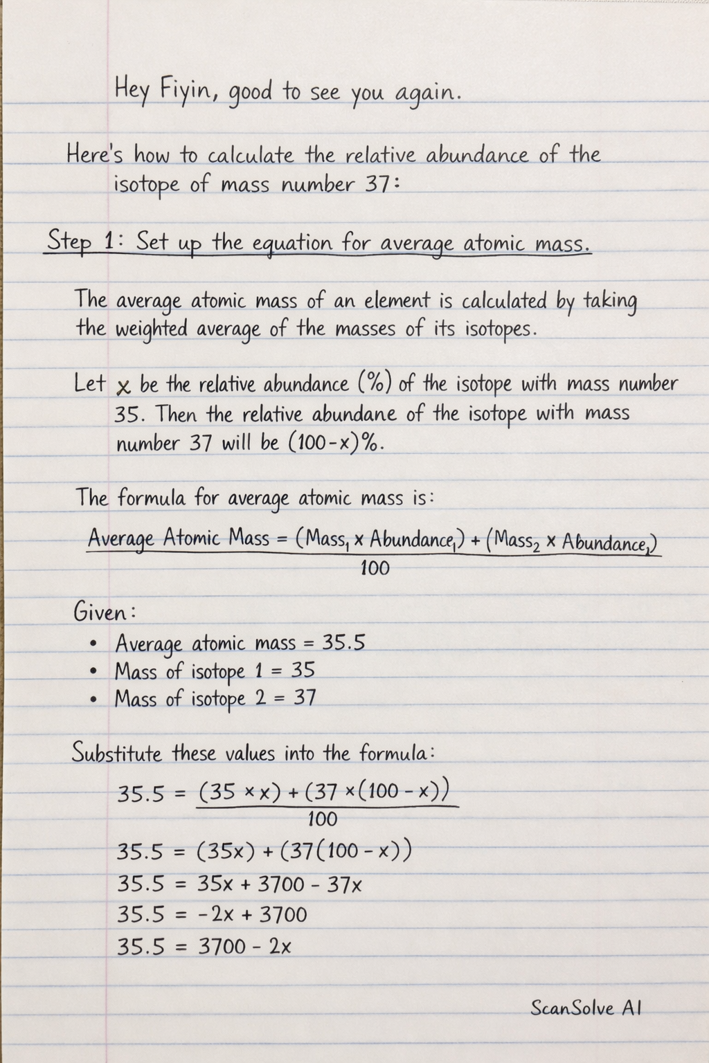 Handwritten step-by-step solution preview
