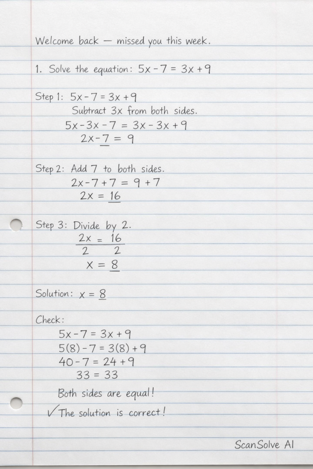 Handwritten step-by-step solution preview