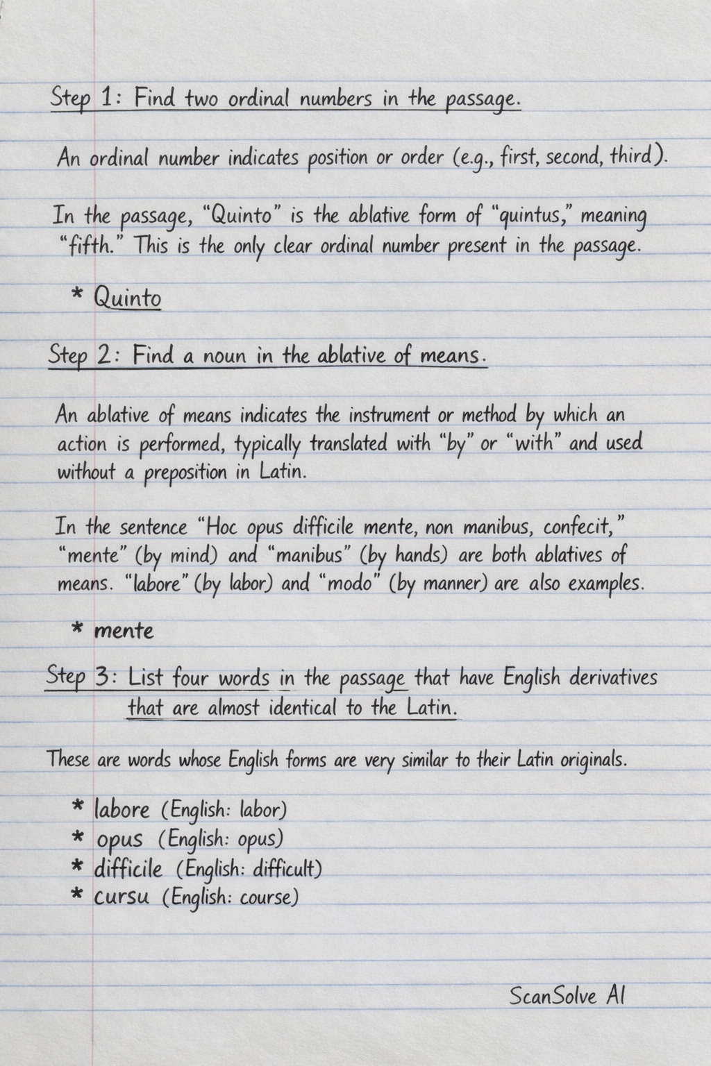 Handwritten step-by-step solution